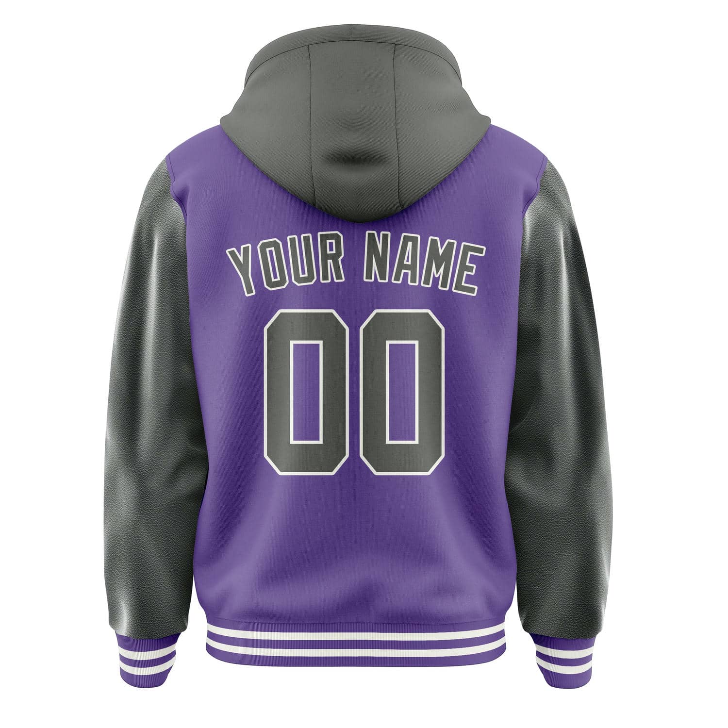 Custom Light Purple Dark Grey Jacket