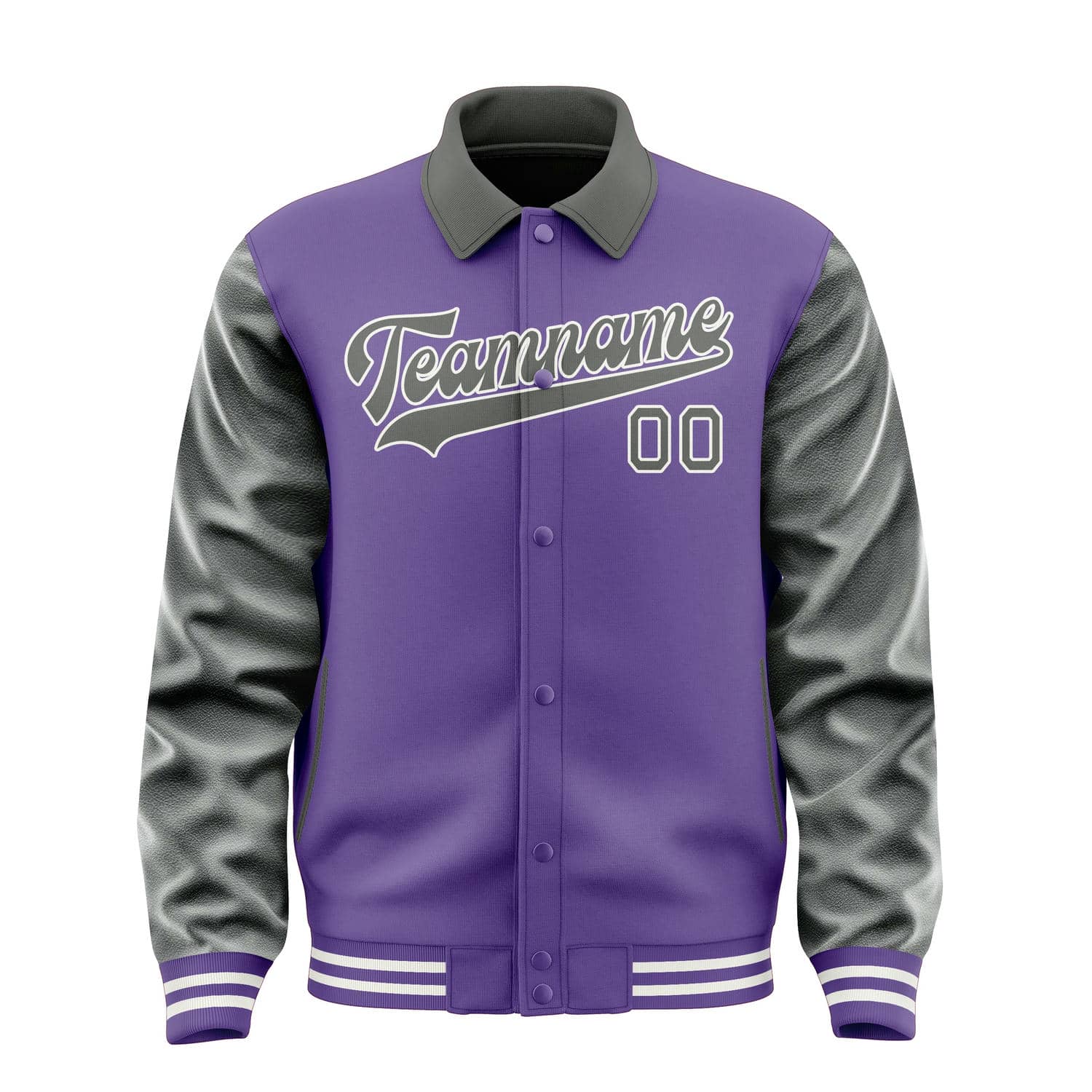 Custom Light Purple Dark Grey Jacket