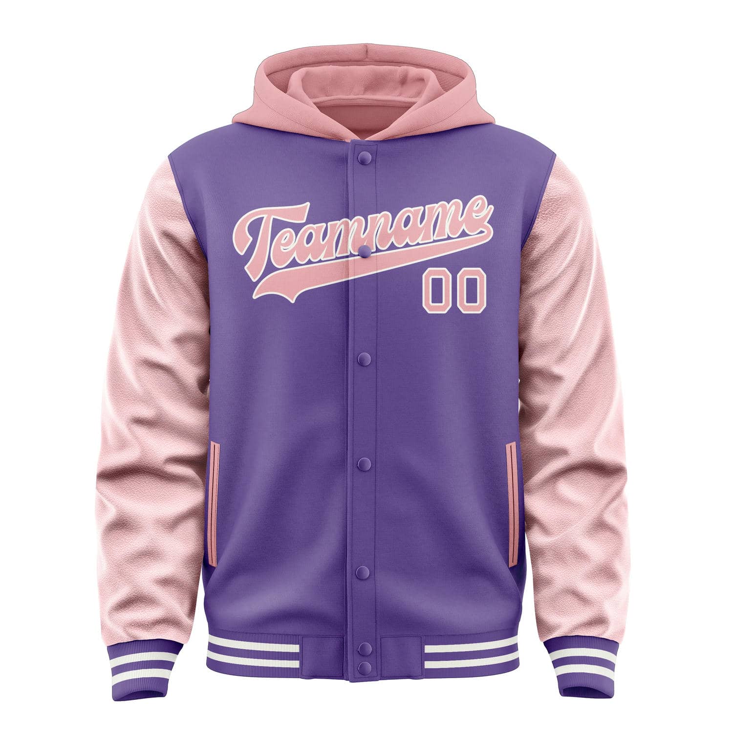 Custom Light Purple Light Pink Jacket