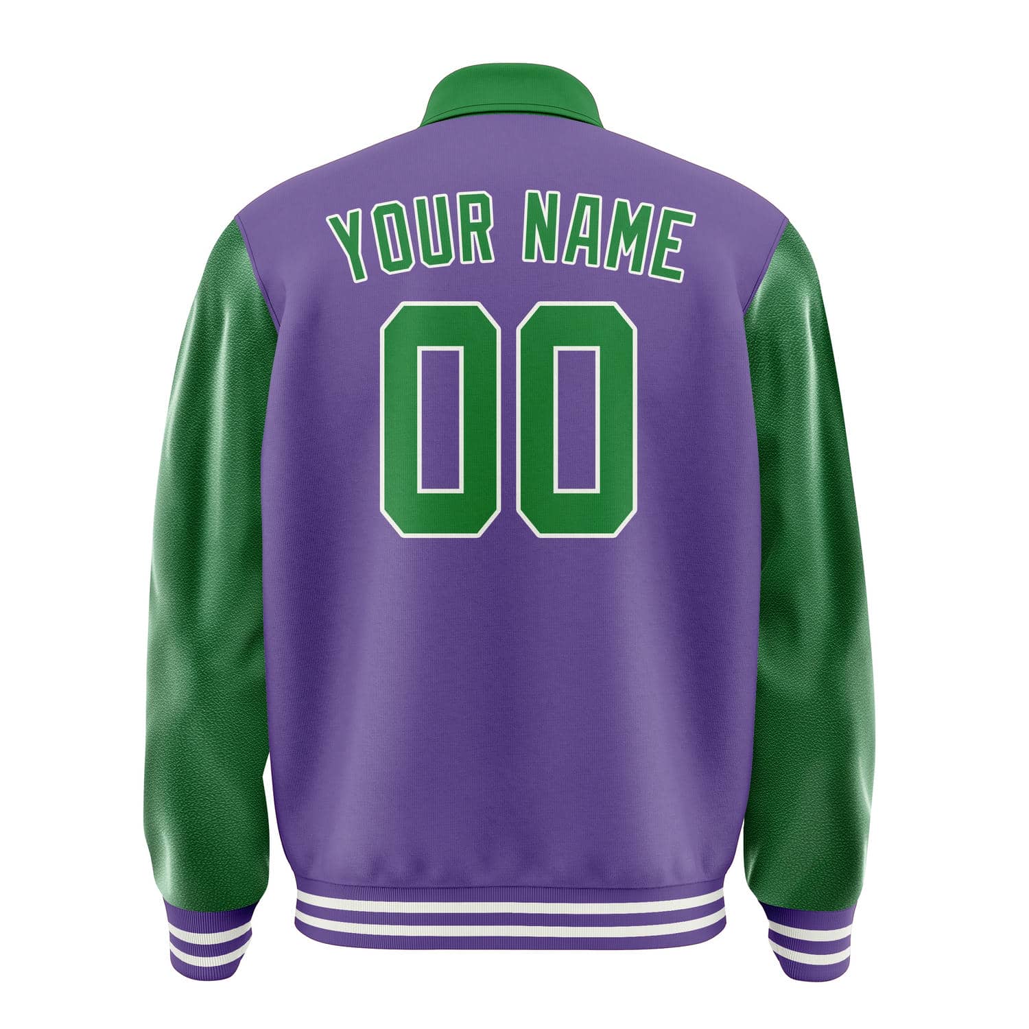 Custom Light Purple Emerald Green Jacket