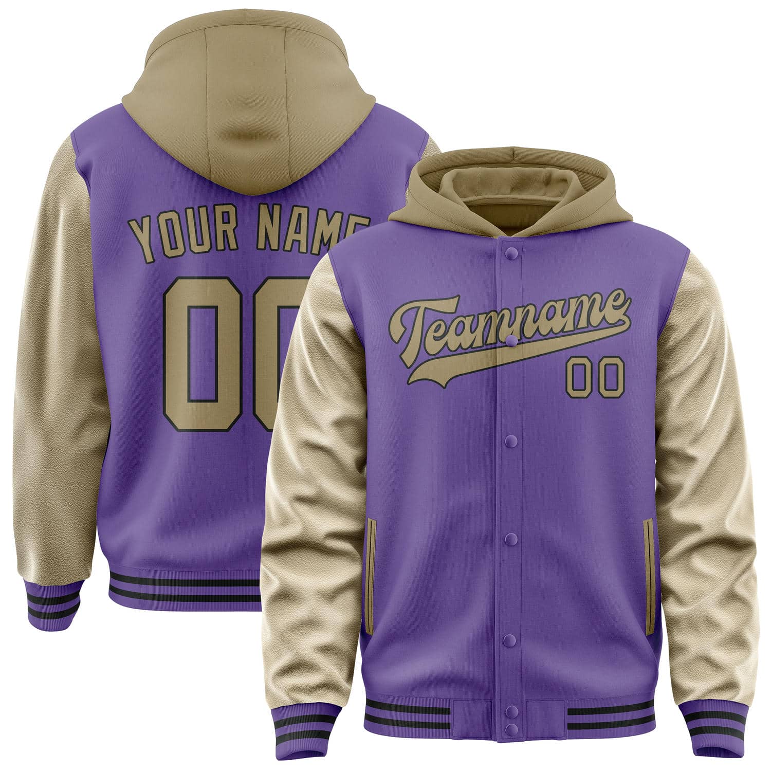 Custom Light Purple Light Khaki Jacket
