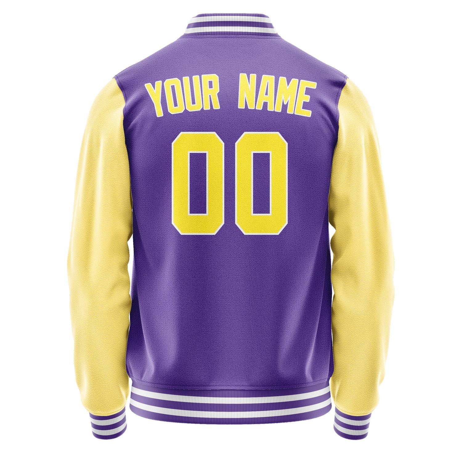 Custom Light Purple Light Yellow Jacket JA2323262318B31826