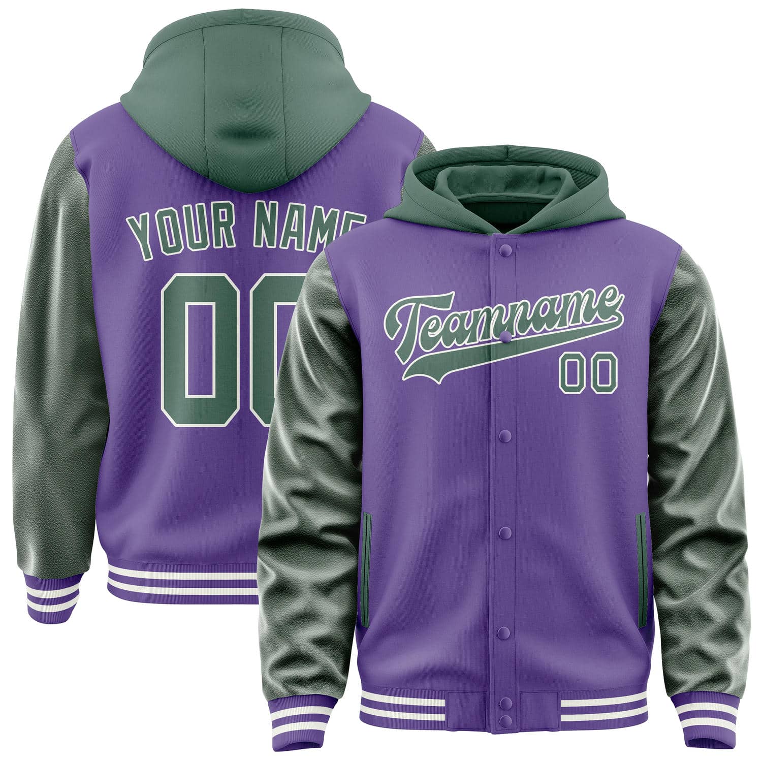 Custom Light Purple Blue Green Jacket