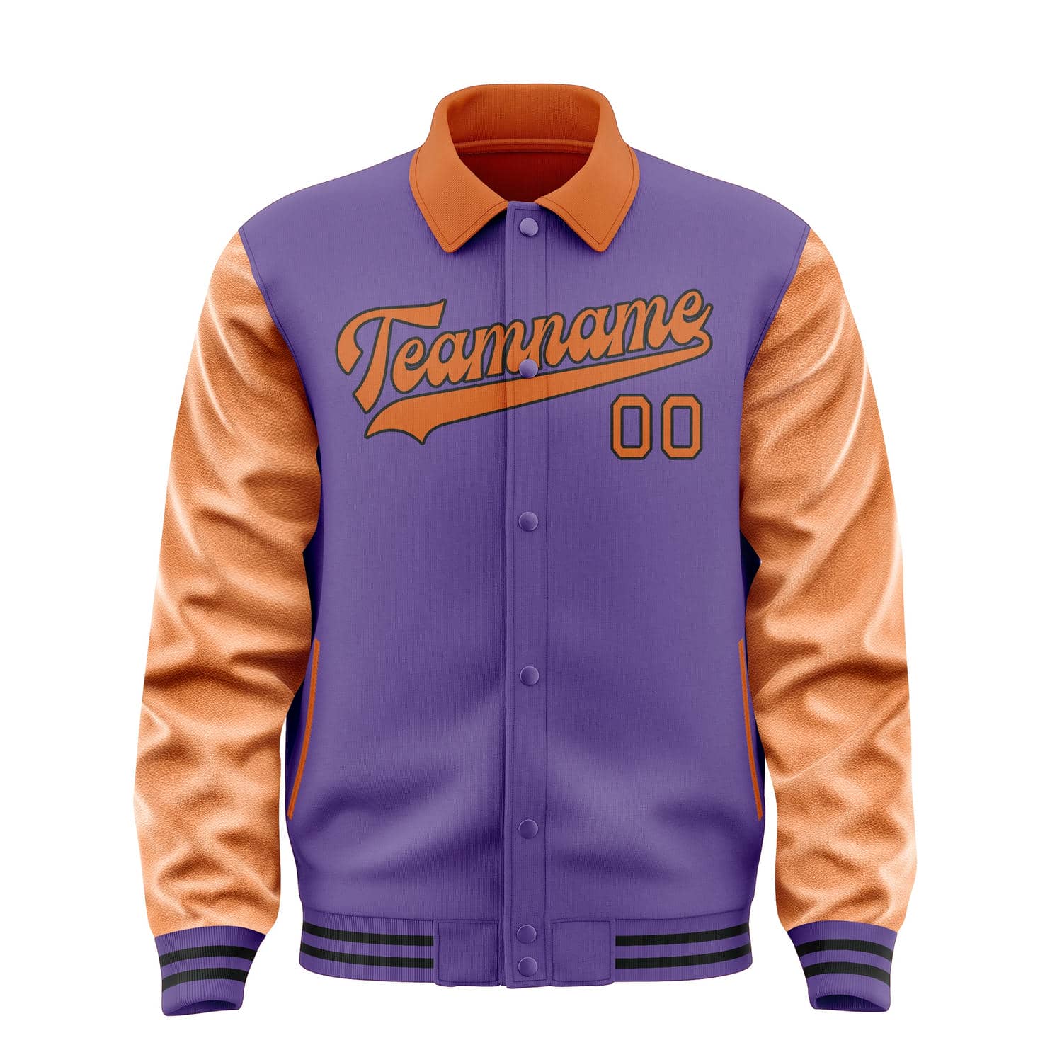 Custom Light Purple Orange Jacket