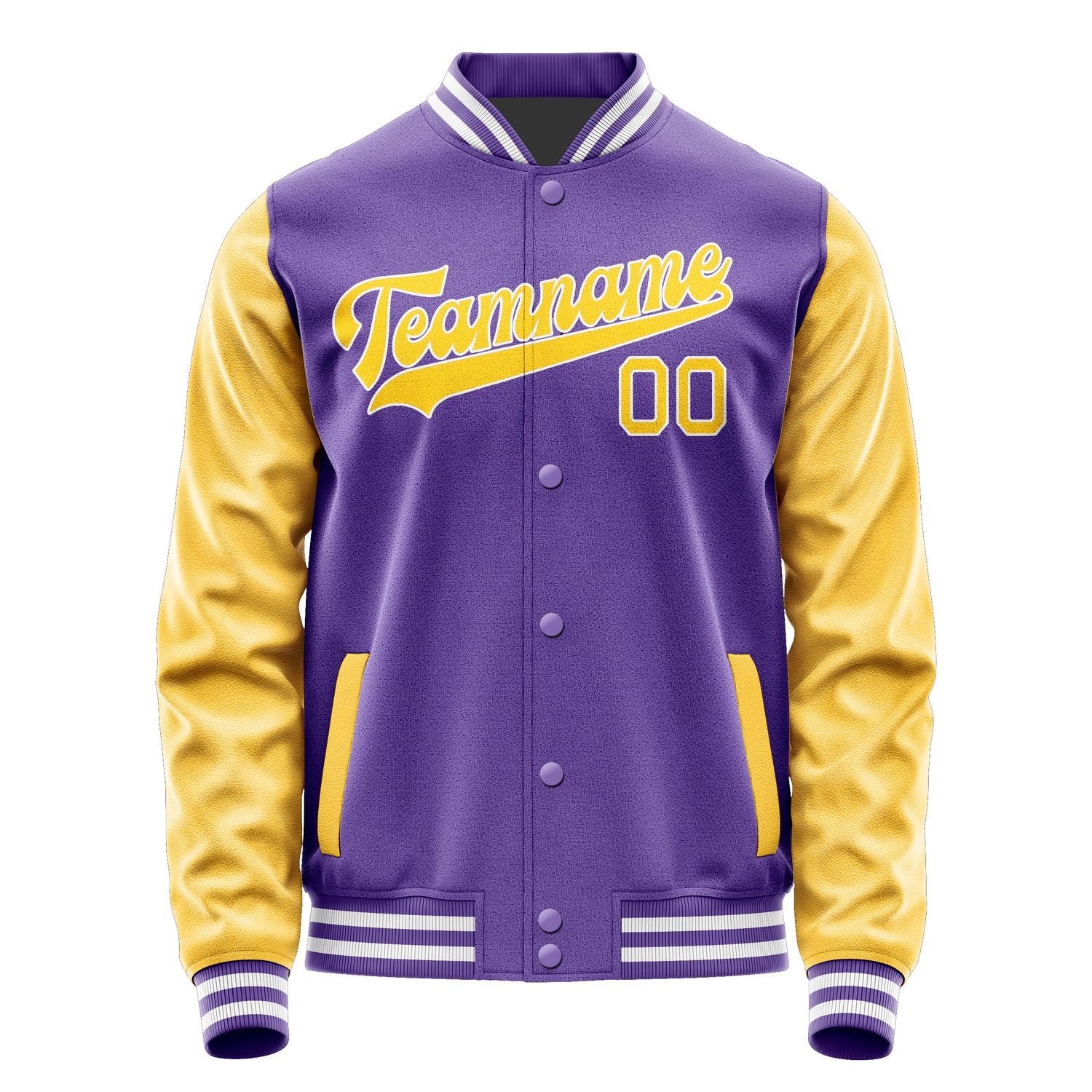 Custom Light Purple Gold Jacket JA2323302318B31830