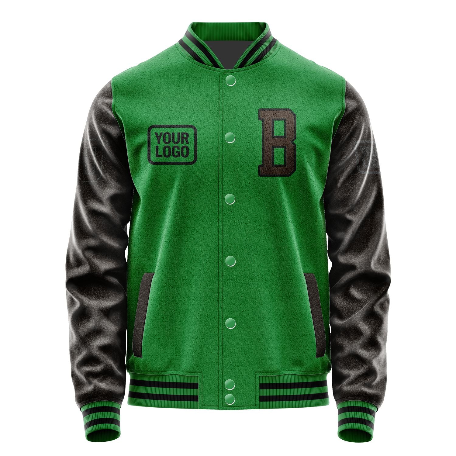 Custom Emerald Green Brown Jacket JA242401241717010117