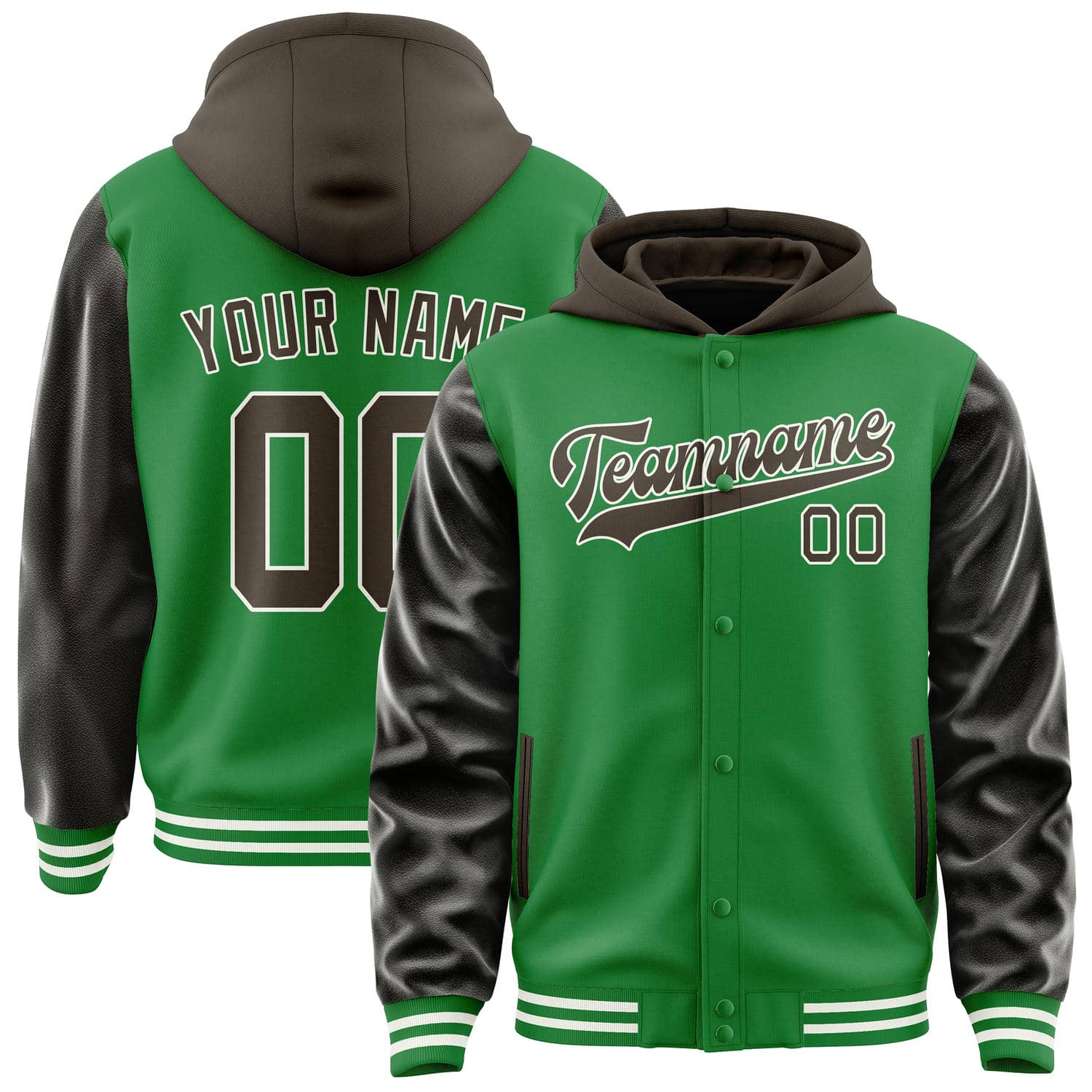 Custom Emerald Green Brown Jacket