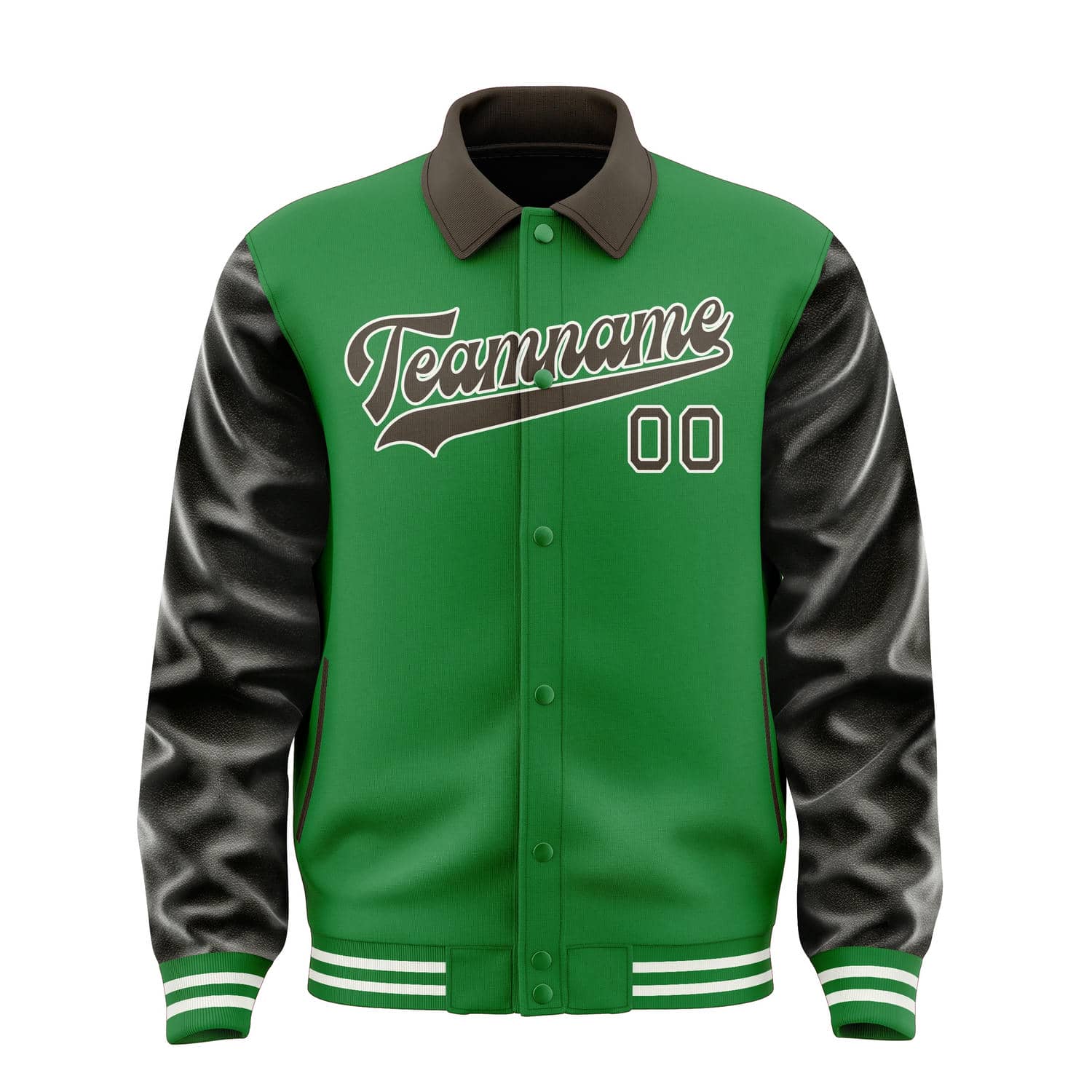 Custom Emerald Green Brown Jacket