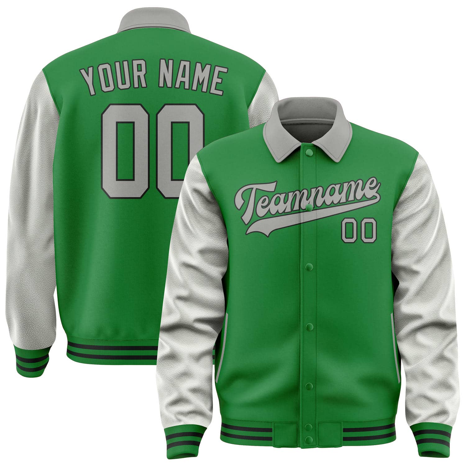 Custom Emerald Green Gray Jacket