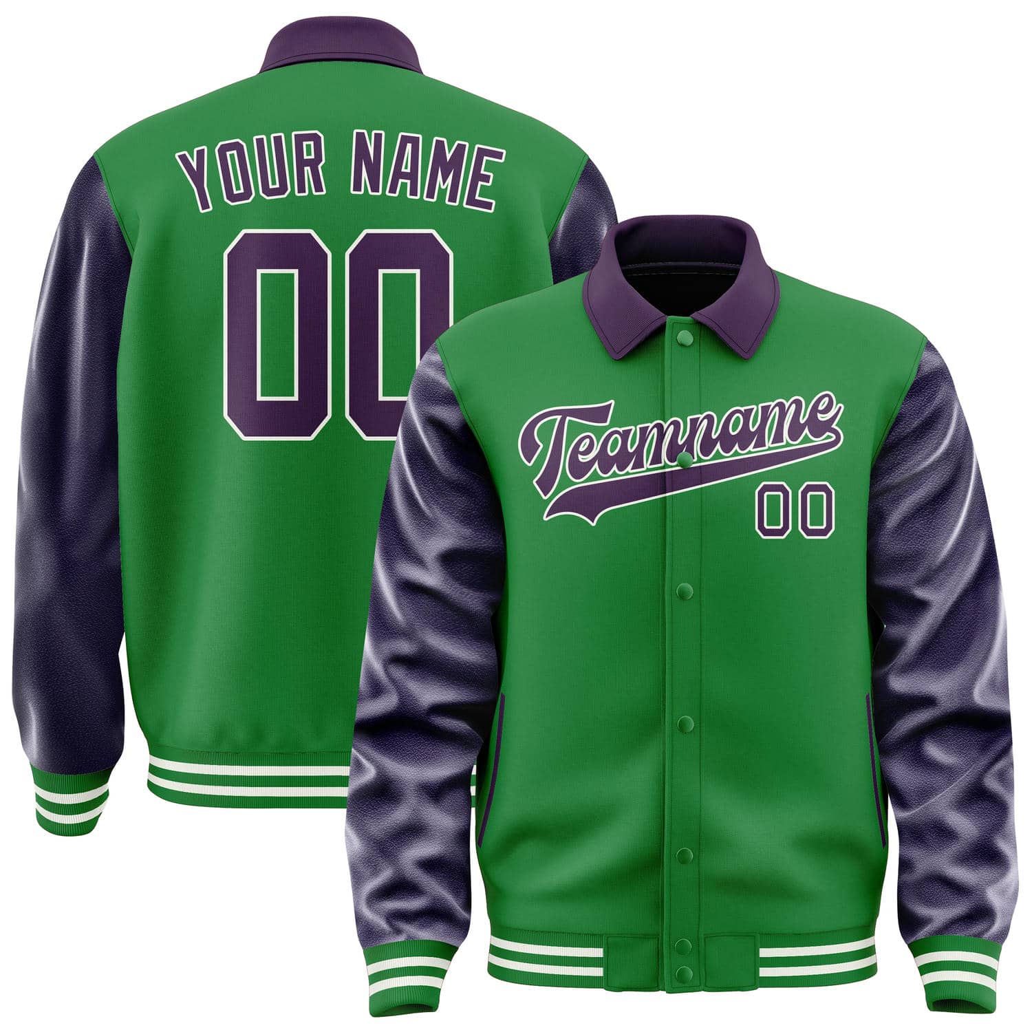 Custom Emerald Green Purple Jacket