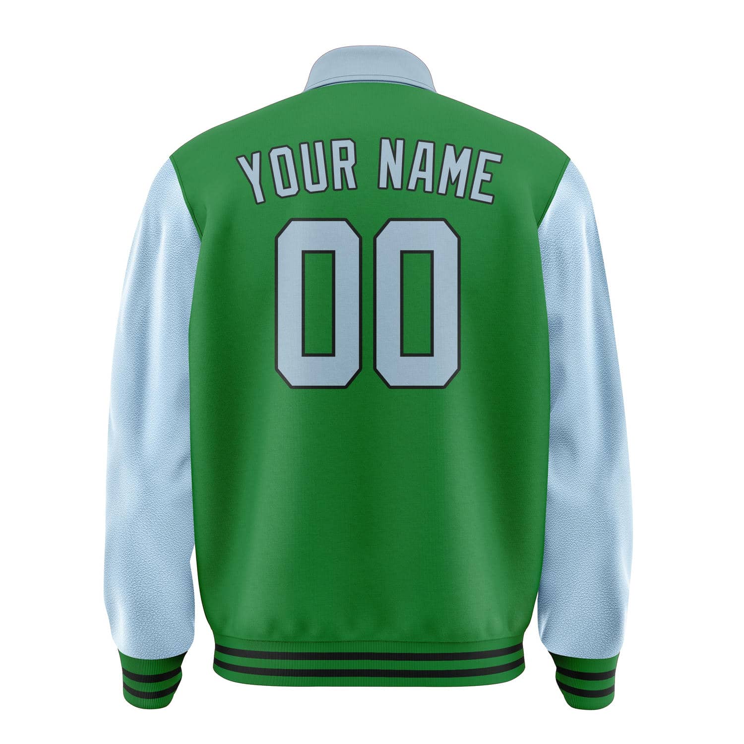 Custom Emerald Green Light Blue Jacket