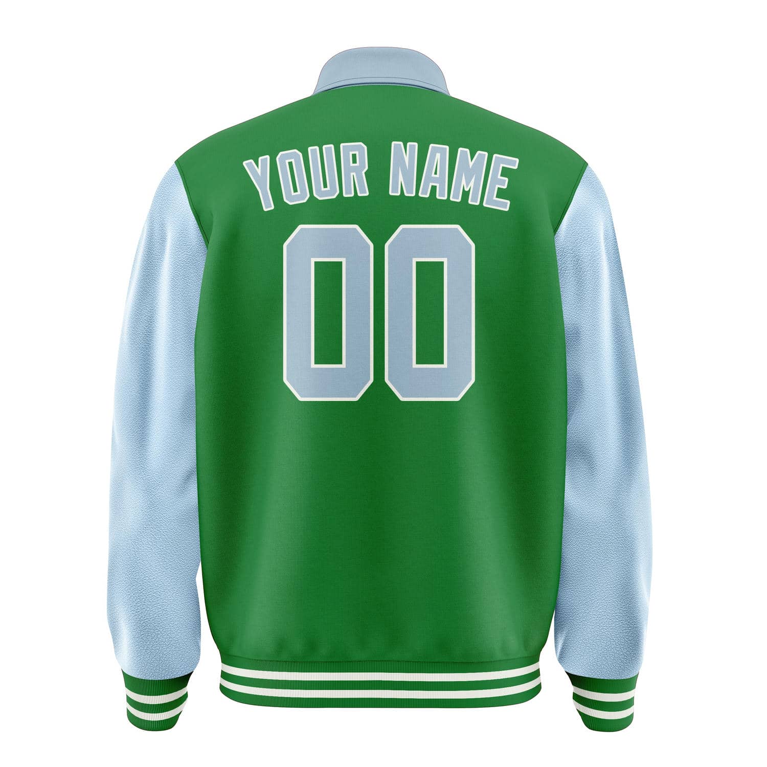 Custom Emerald Green Light Blue Jacket