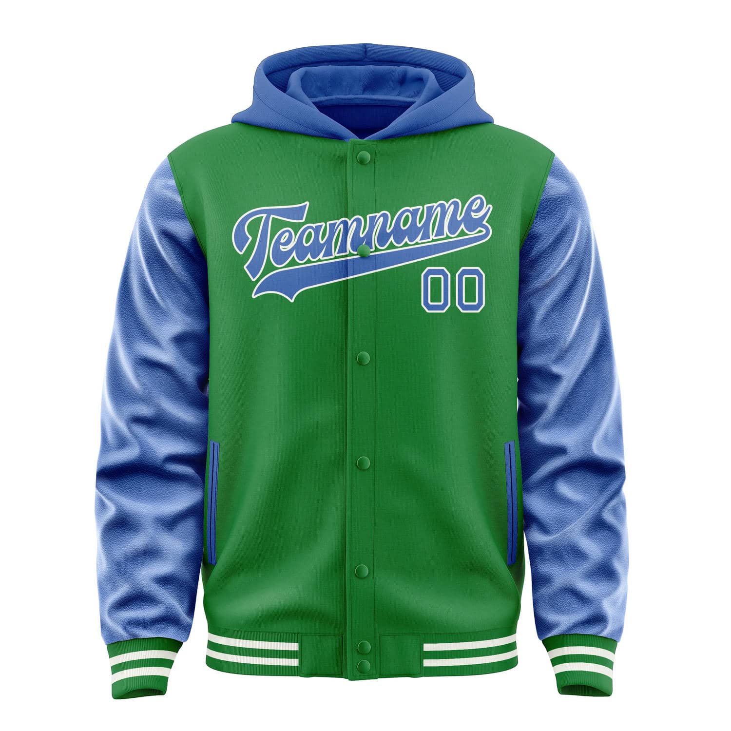 Custom Emerald Green Sky Blue Jacket