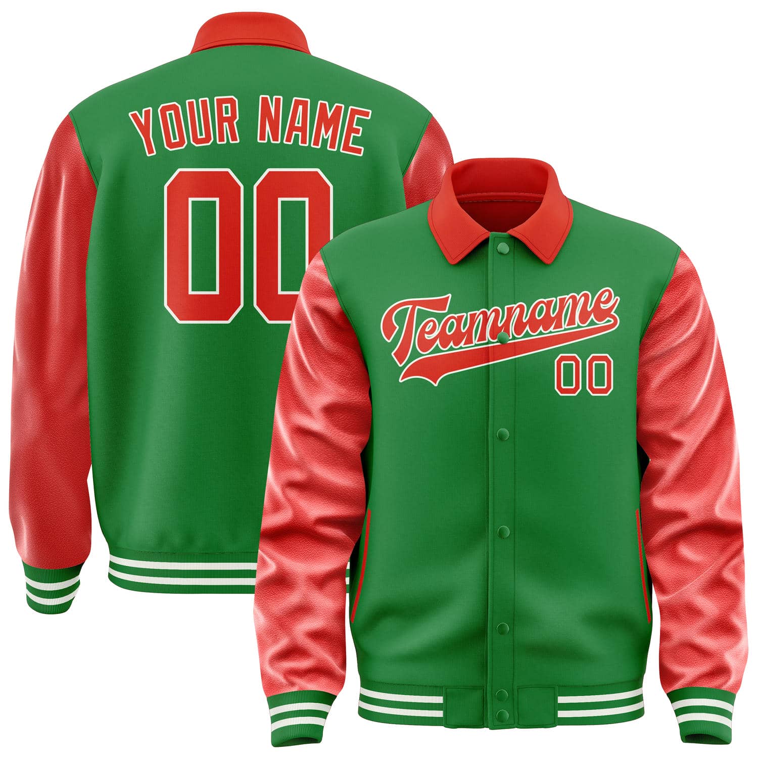 Custom Emerald Green Orange Red Jacket