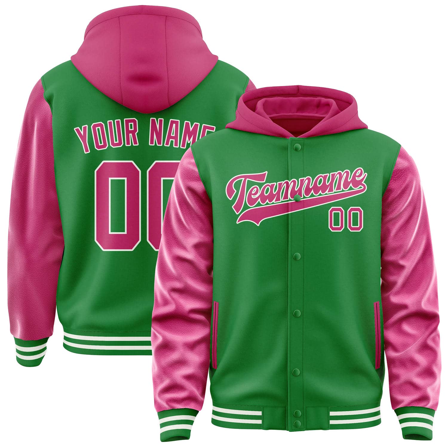 Custom Emerald Green Pink Jacket