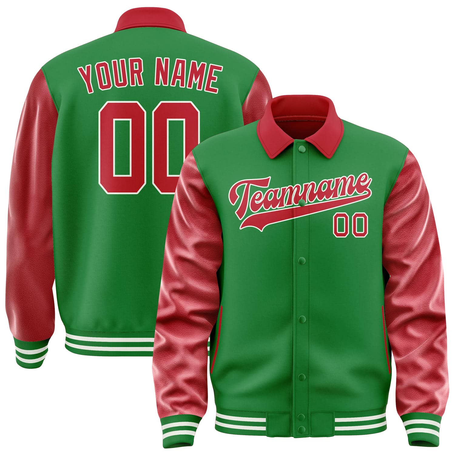 Custom Emerald Green Red Jacket