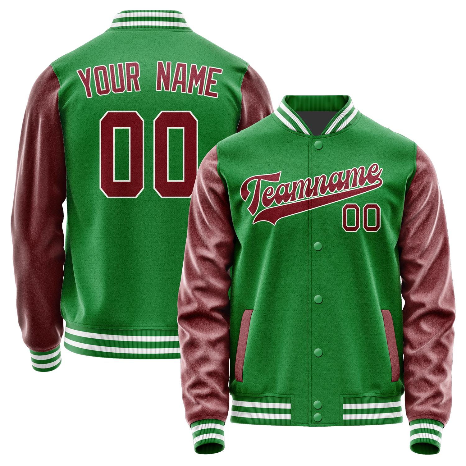 Custom Emerald Green Crimson Red Jacket JA2424152418B31815