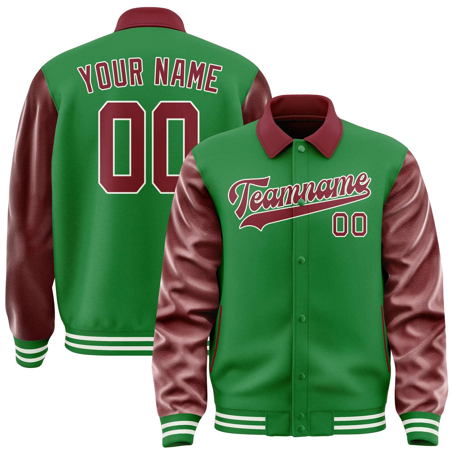 Custom Emerald Green Crimson Red Jacket