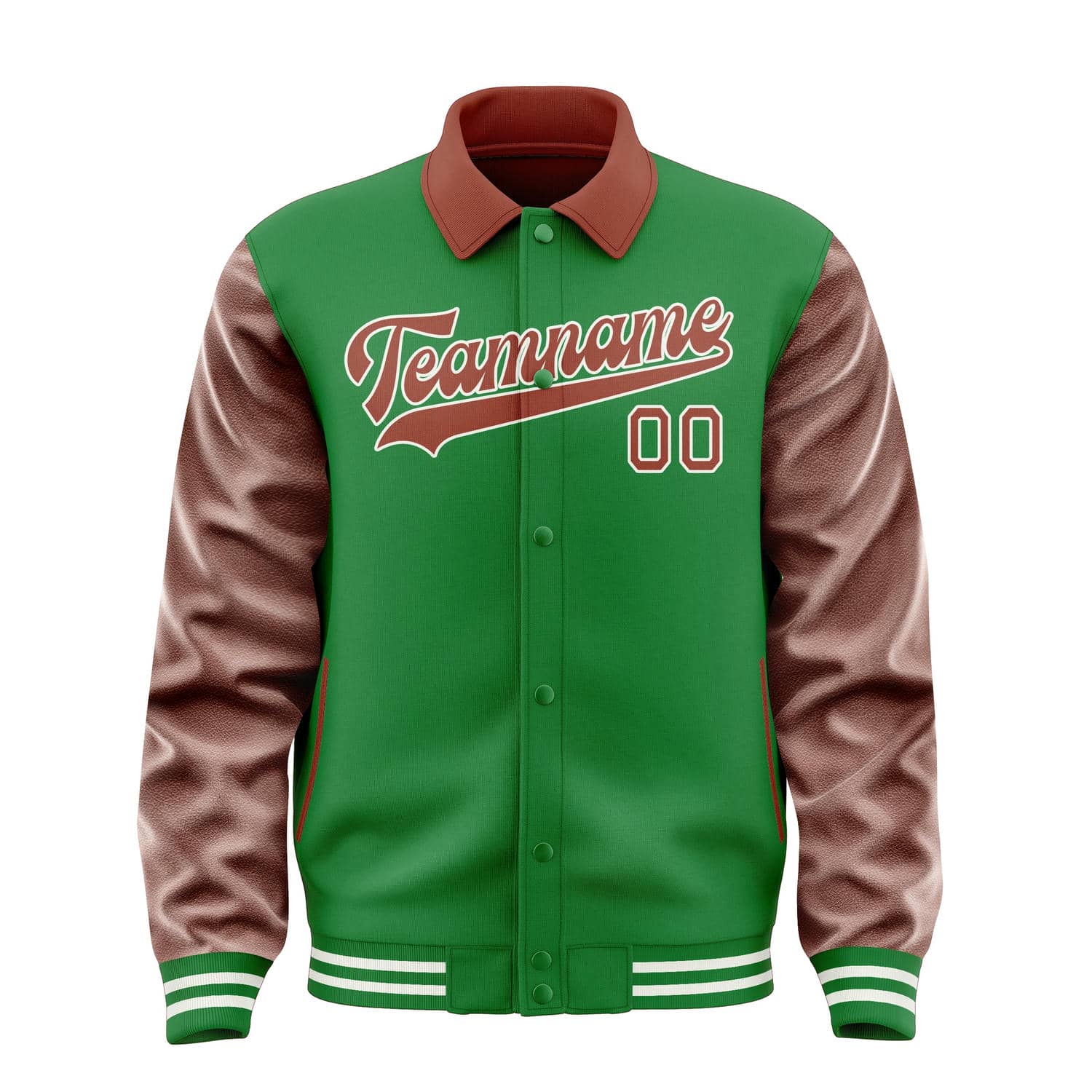 Custom Emerald Green Coral Red Jacket
