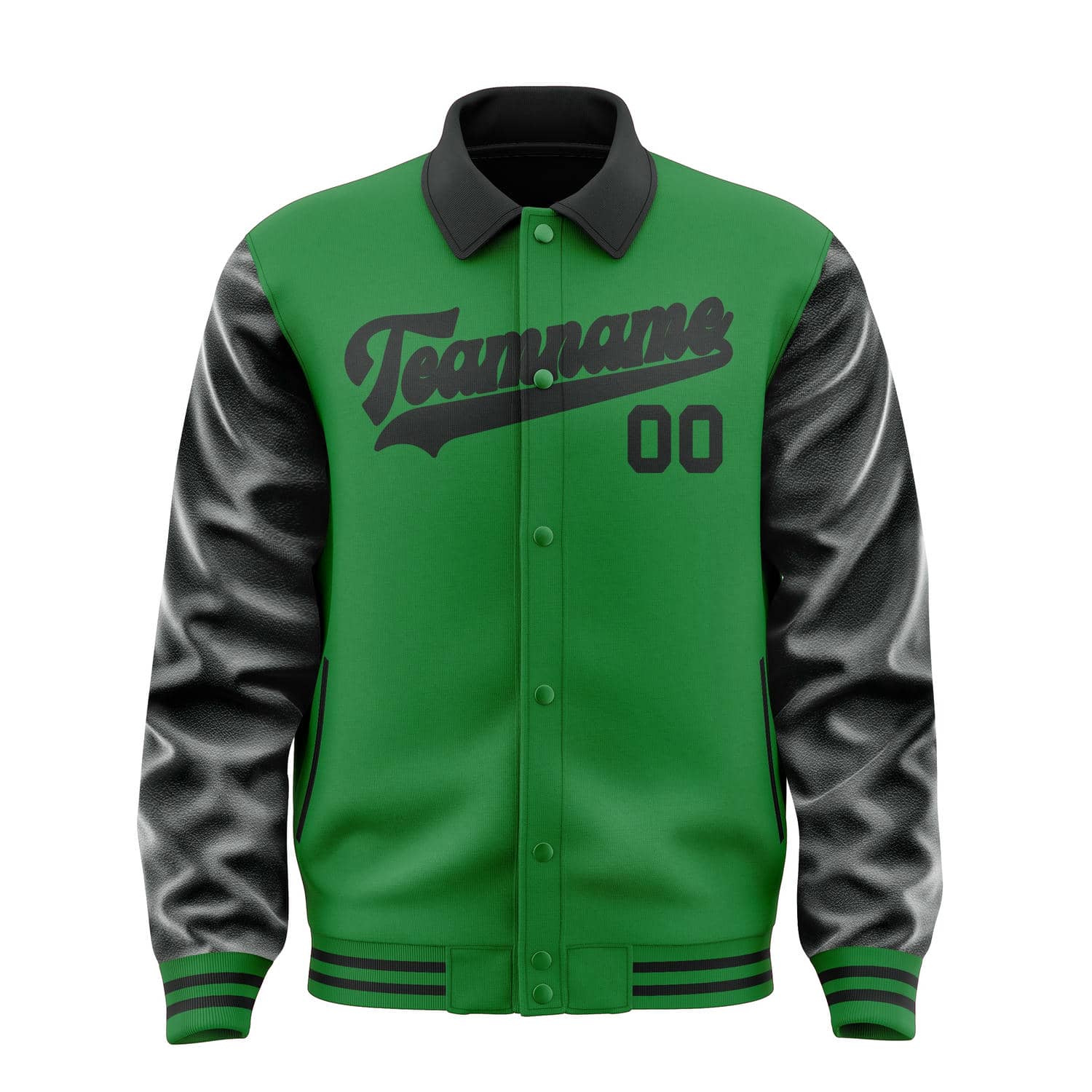 Custom Emerald Green Black Jacket