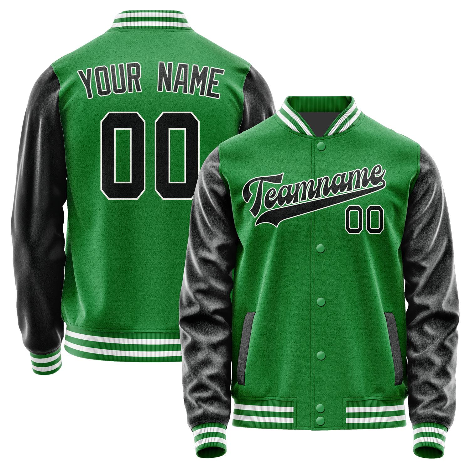 Custom Emerald Green Black Jacket JA2424172418B31817
