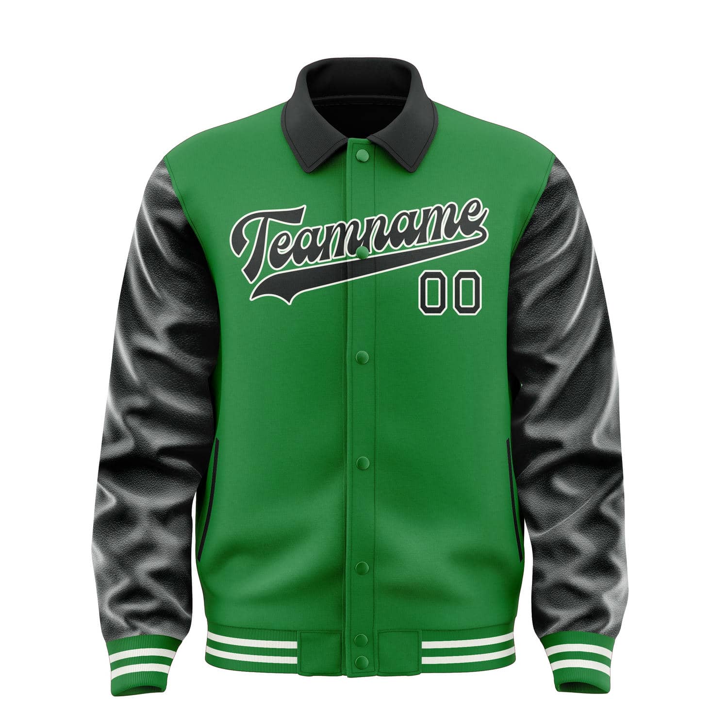 Custom Emerald Green Black Jacket