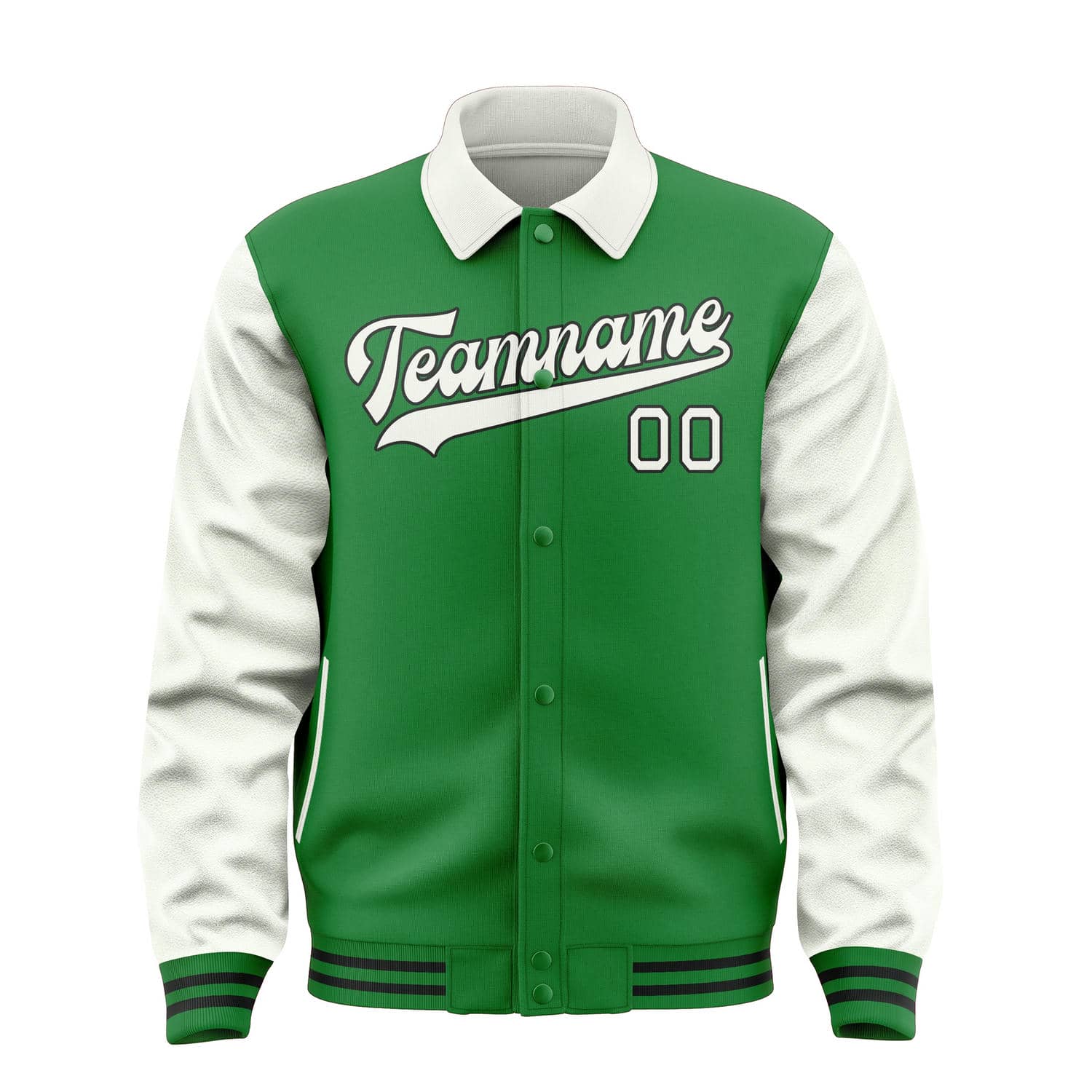 Custom Emerald Green White Jacket