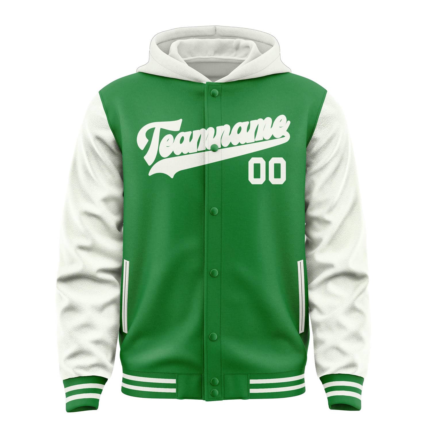 Custom Emerald Green White Jacket