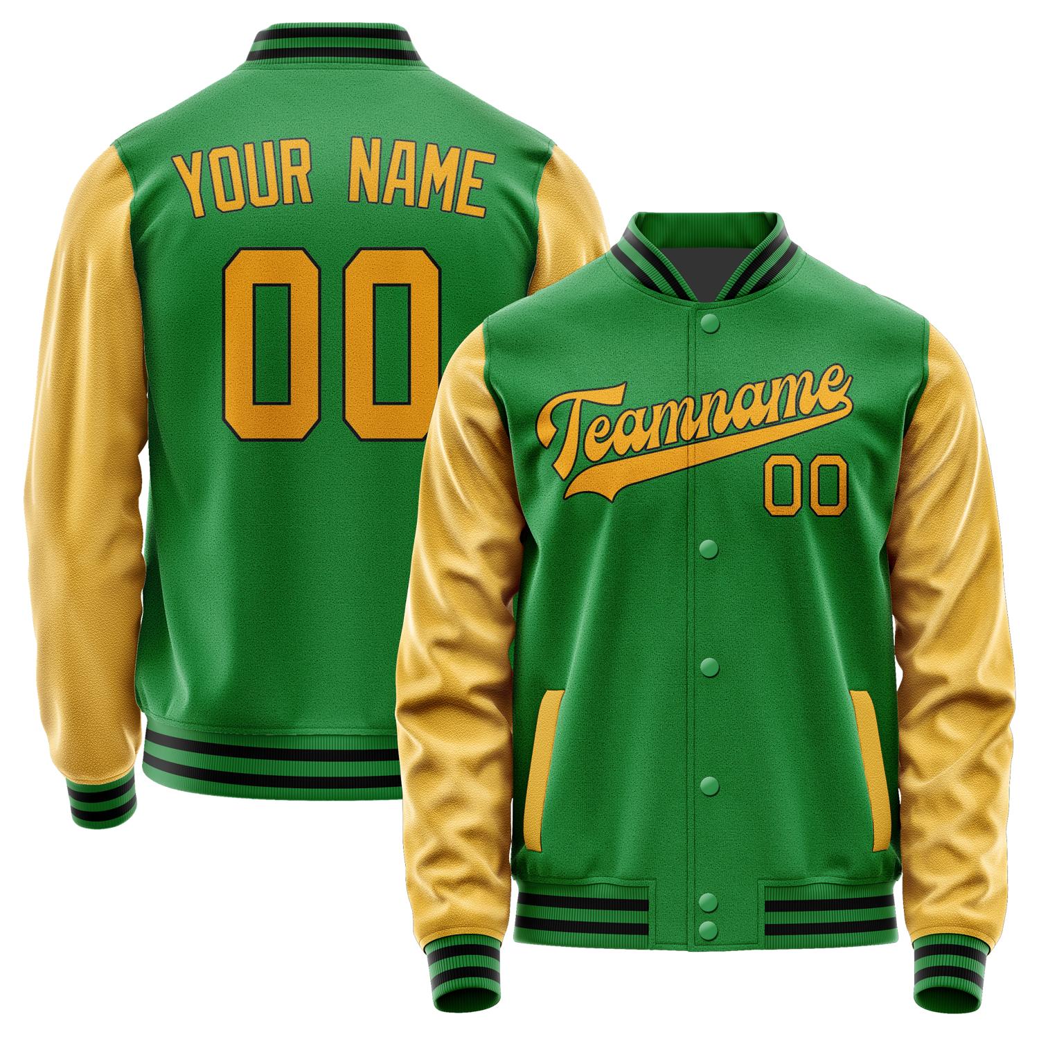 Custom Emerald Green Yellow Jacket JA2424192417B31719