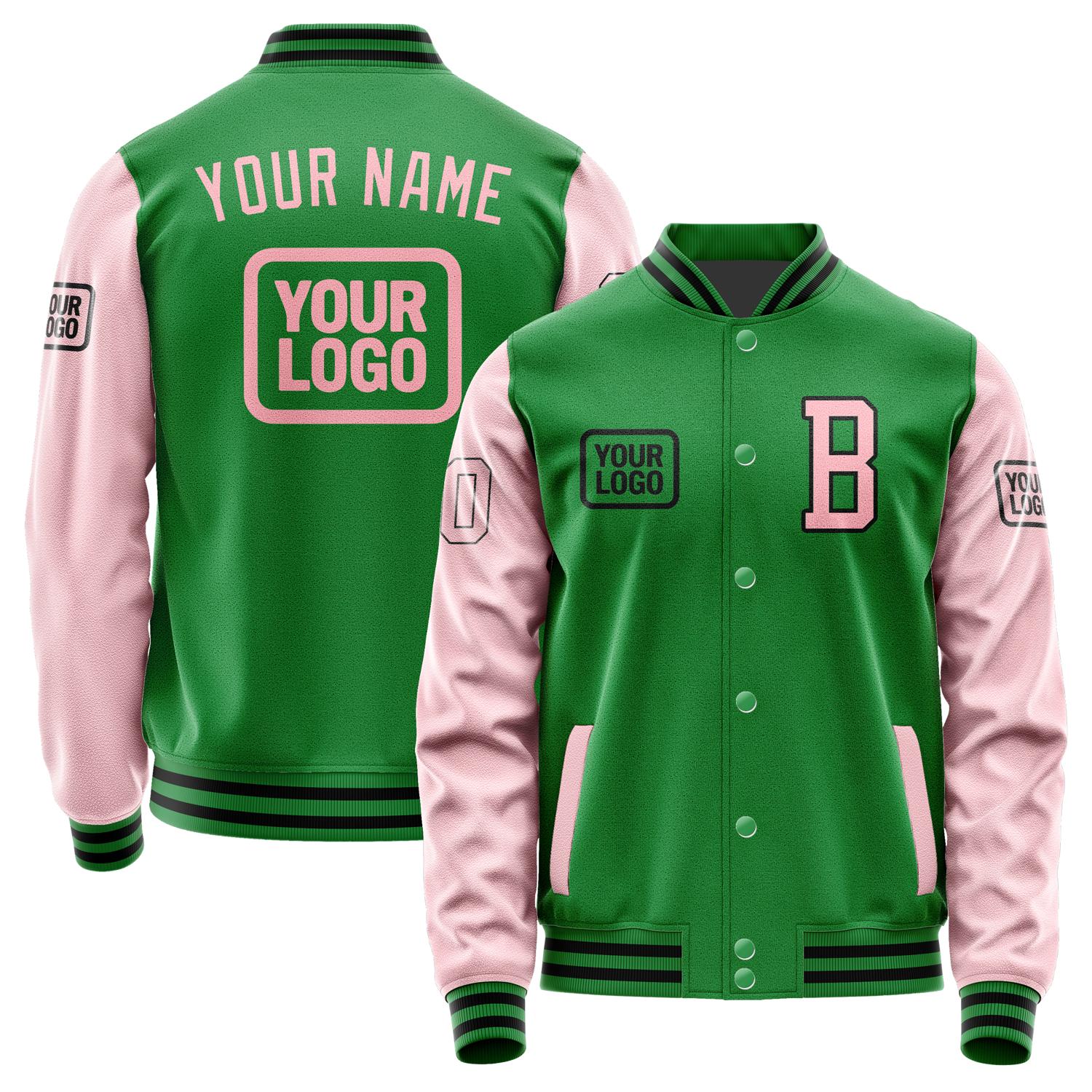 Custom Emerald Green Light Pink Jacket JA242421241717212117