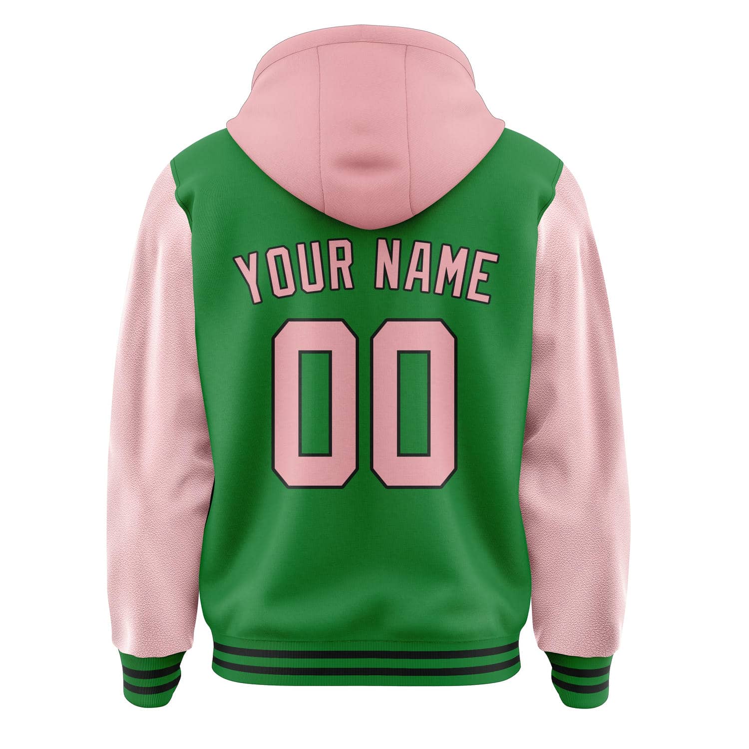 Custom Emerald Green Light Pink Jacket
