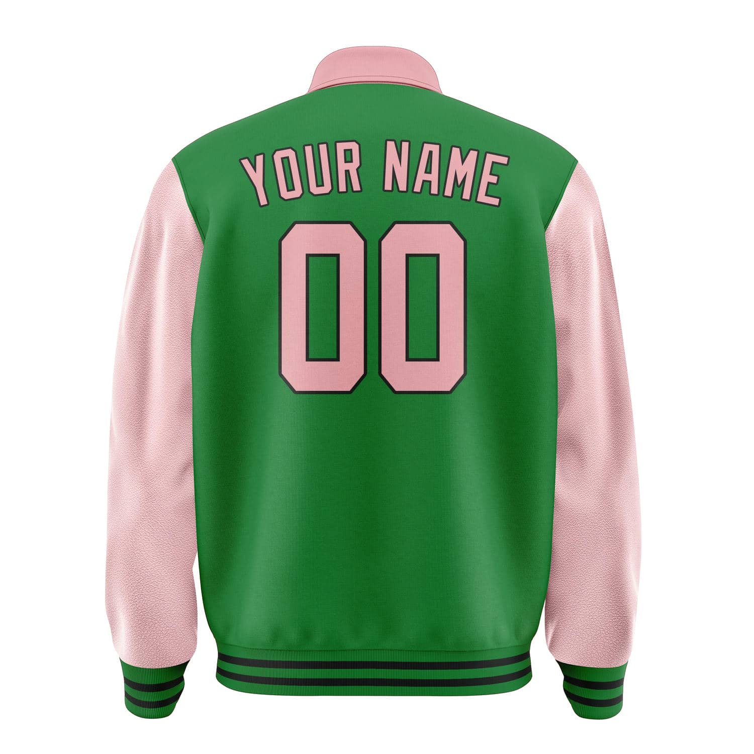 Custom Emerald Green Light Pink Jacket