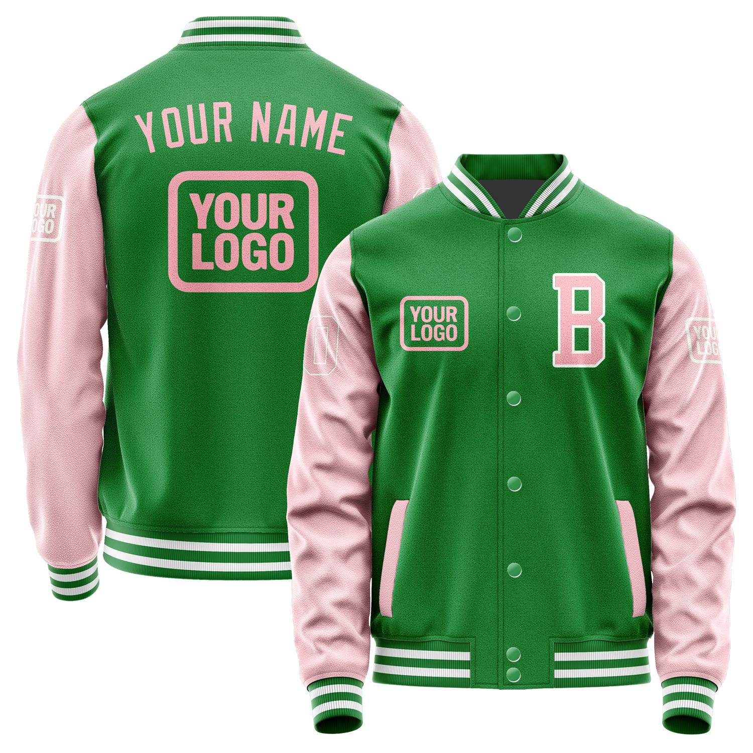 Custom Emerald Green Light Pink Jacket JA242421241818212118