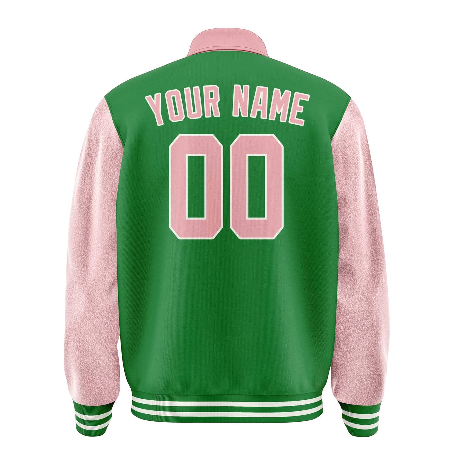 Custom Emerald Green Light Pink Jacket