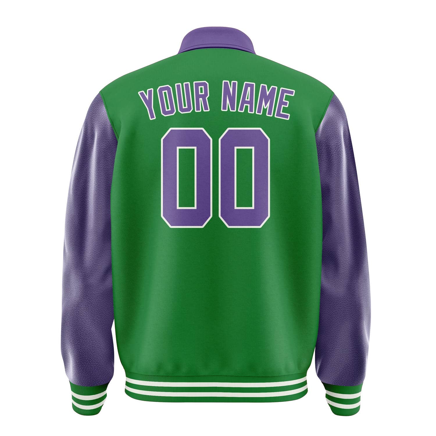 Custom Emerald Green Light Purple Jacket