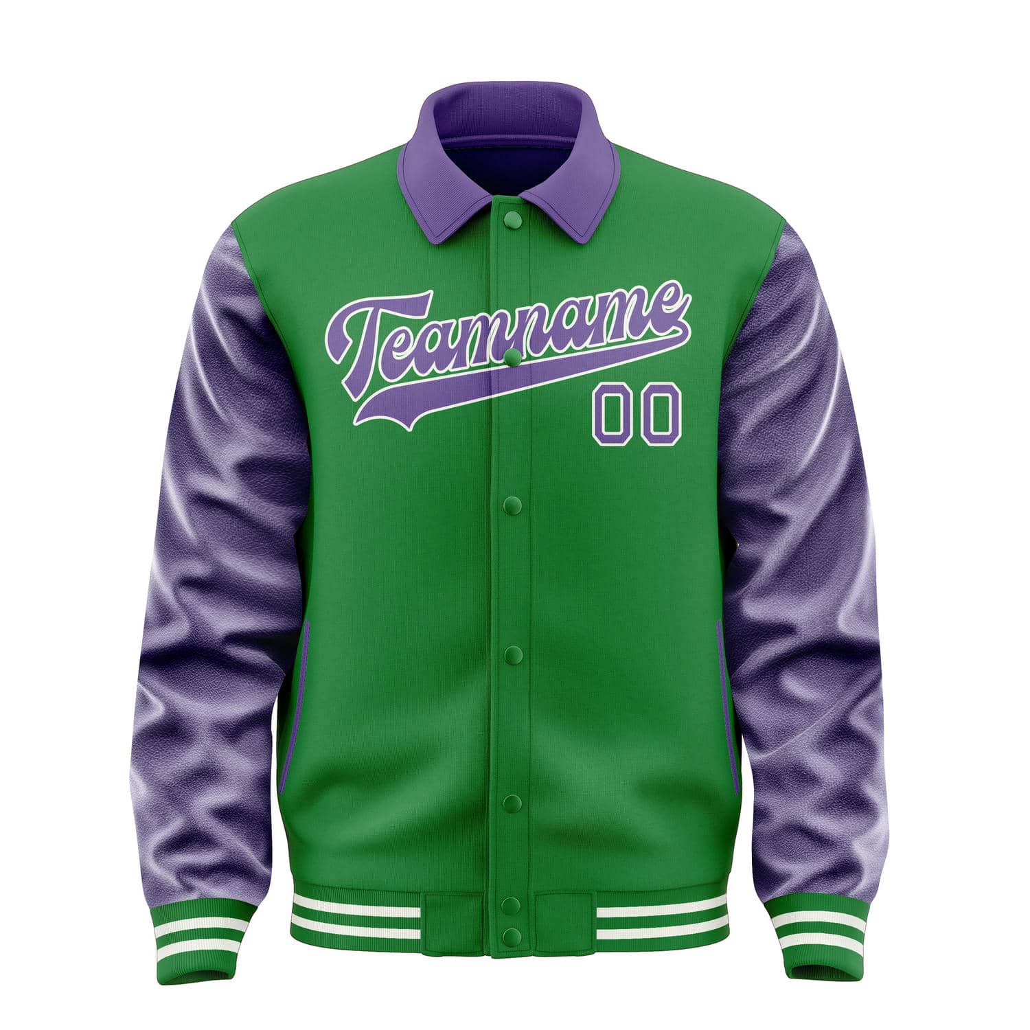 Custom Emerald Green Light Purple Jacket