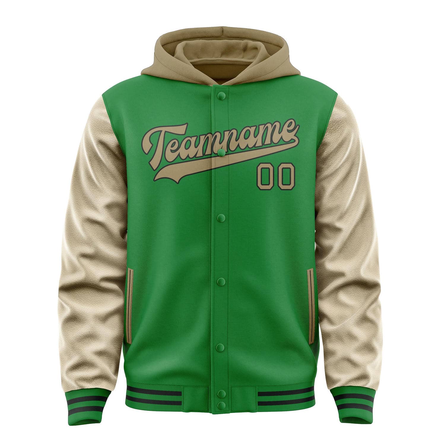 Custom Emerald Green Light Khaki Jacket