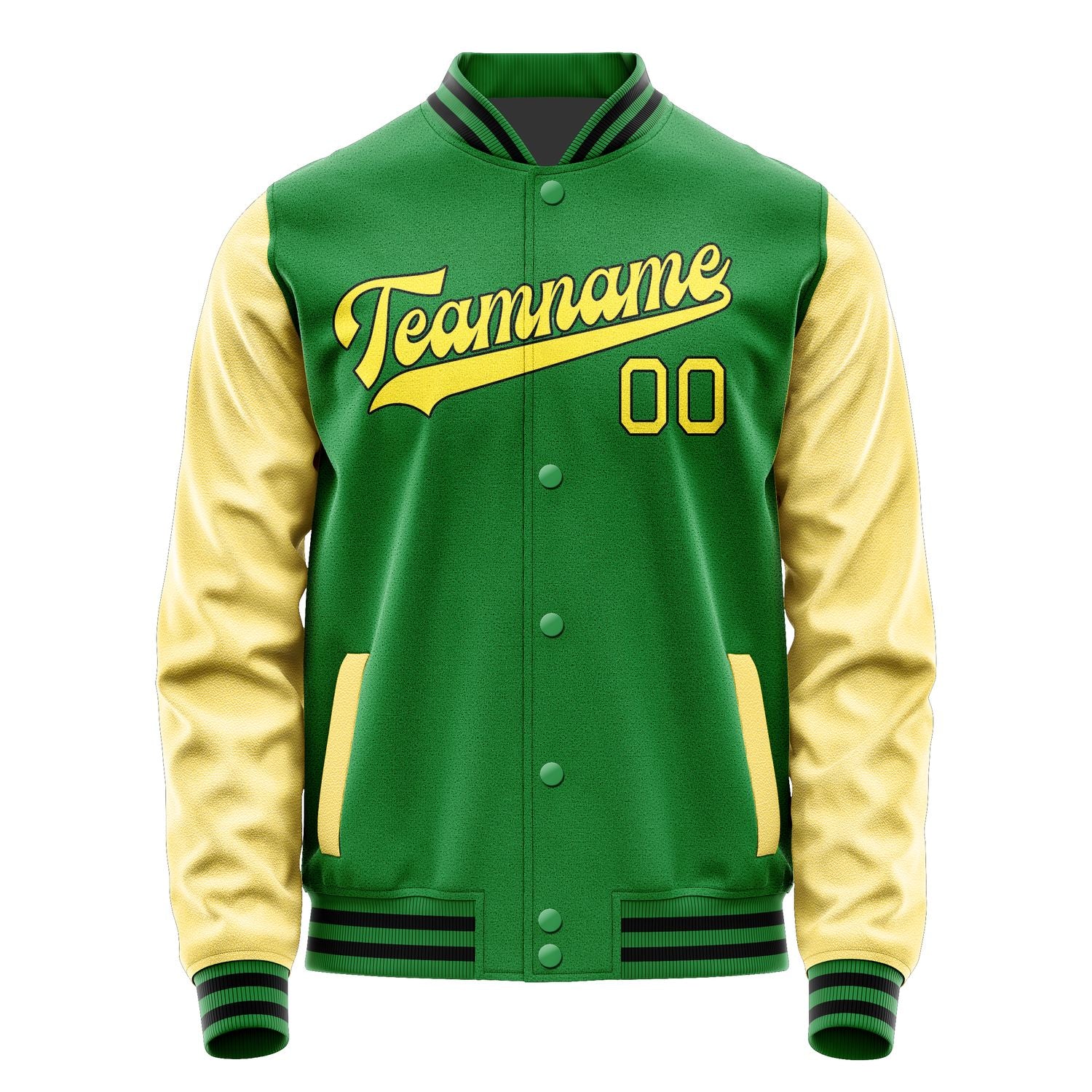 Custom Emerald Green Light Yellow Jacket JA2424262417B31726