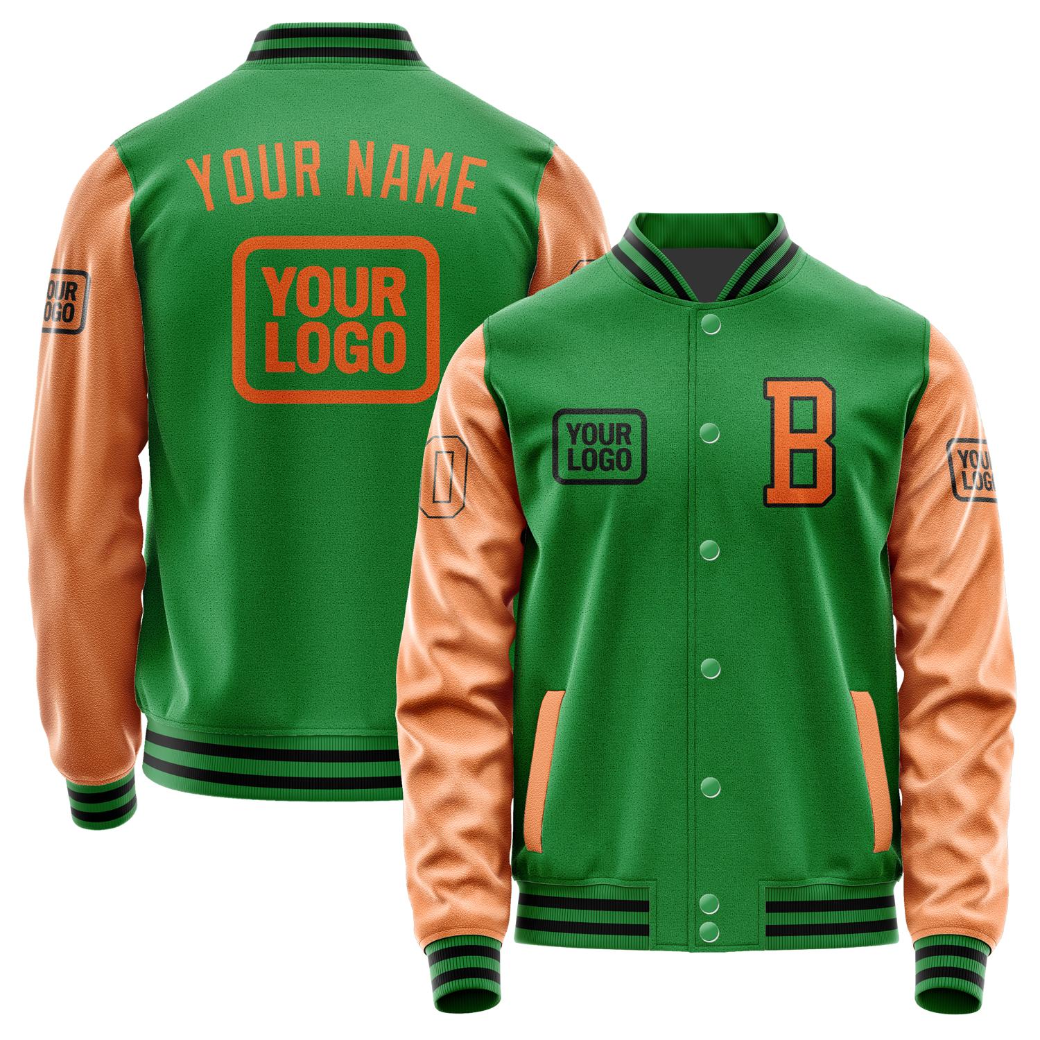 Custom Emerald Green Orange Jacket JA242428241717282817