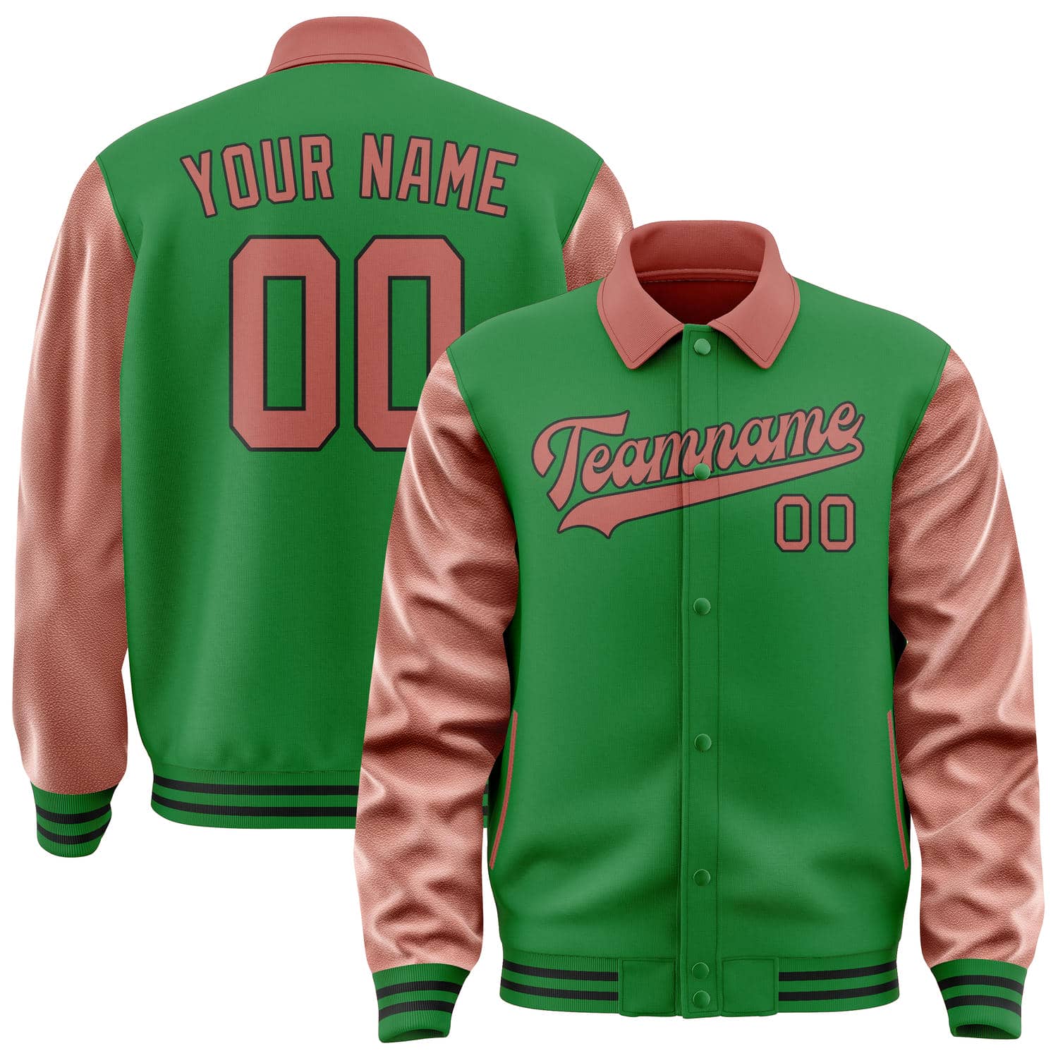 Custom Emerald Green Copper Rose Jacket