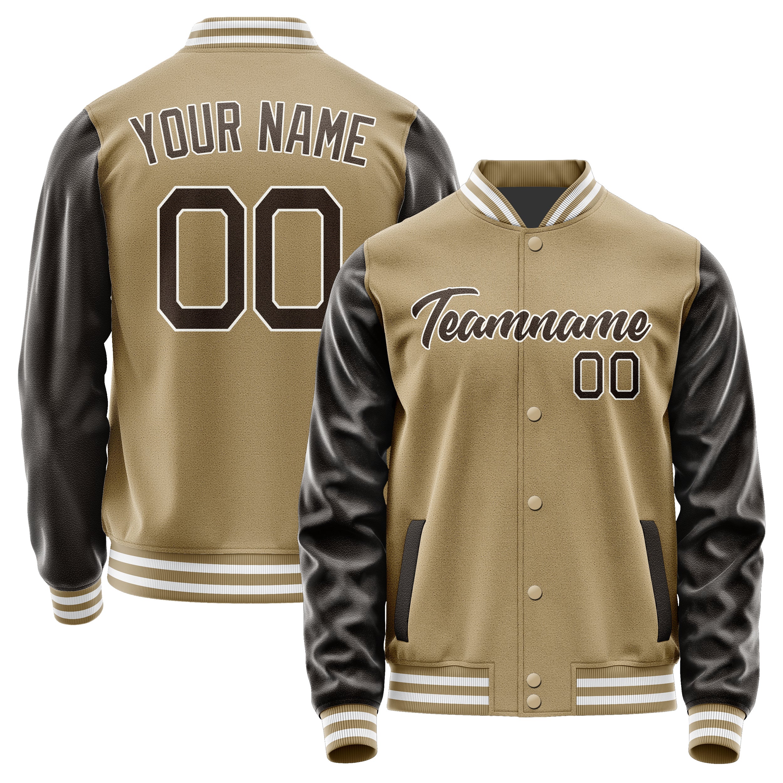 Custom Light Khaki Brown Jacket JA2525012518B21801