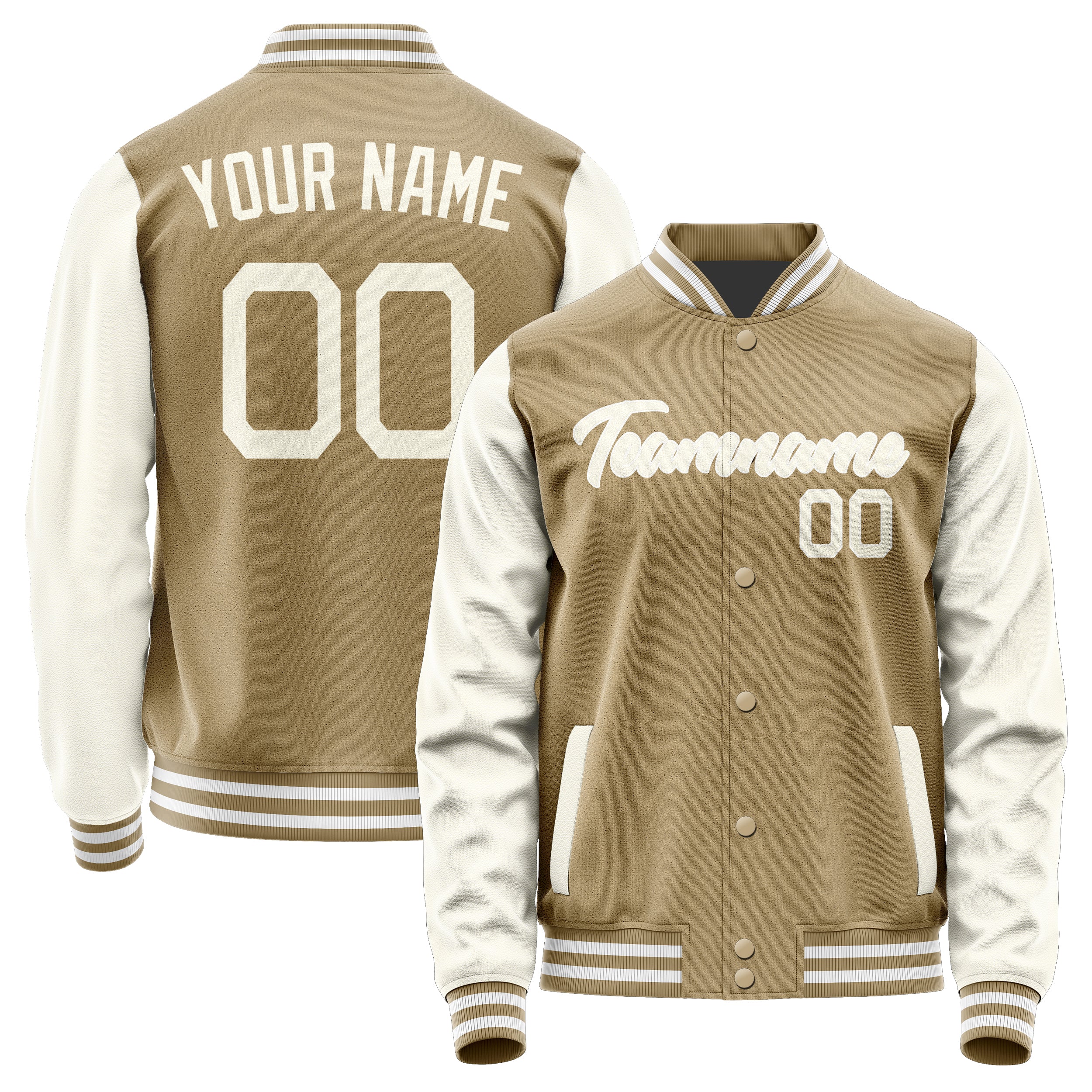 Custom Light Khaki Cream Jacket JA2525032518B21803