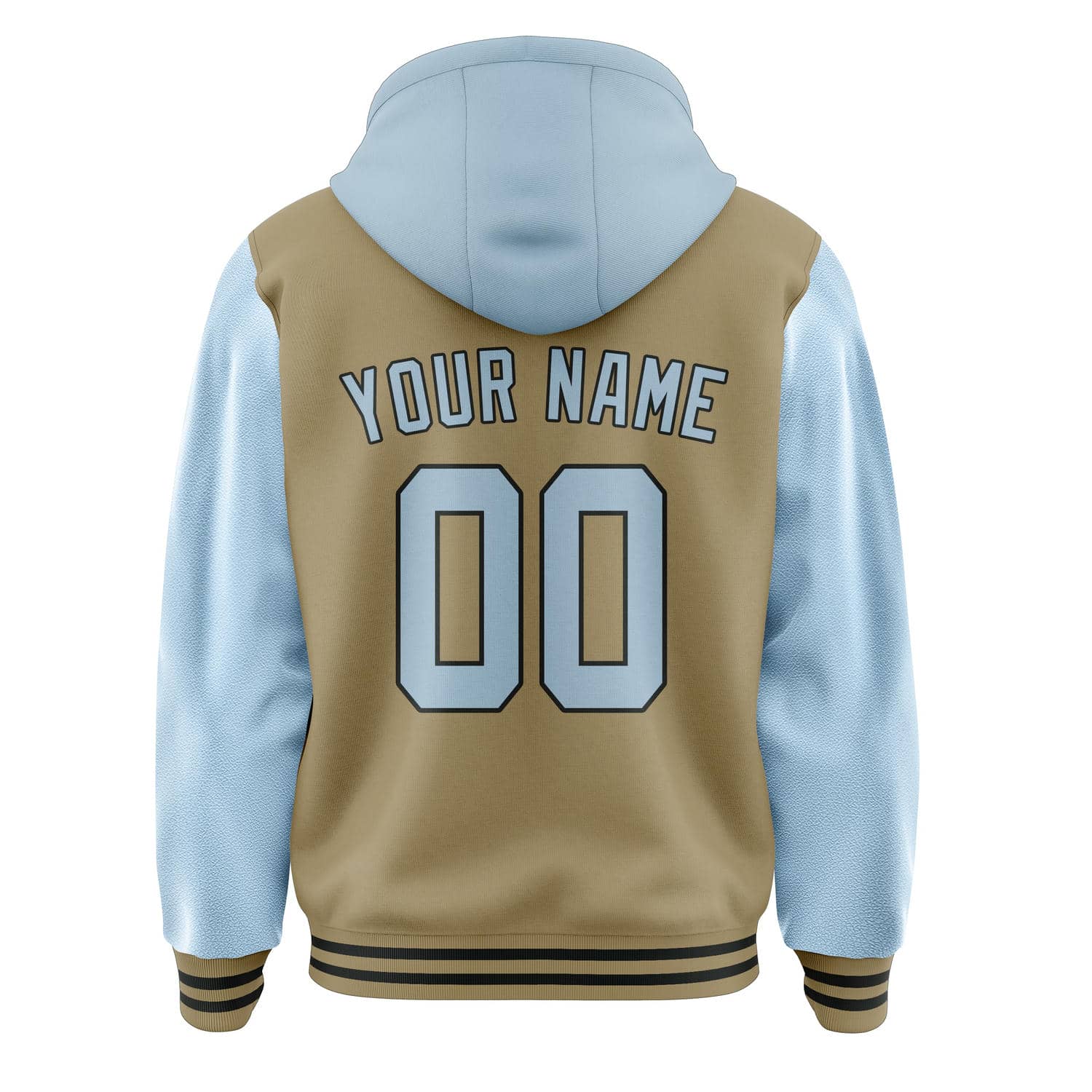 Custom Light Khaki Light Blue Jacket