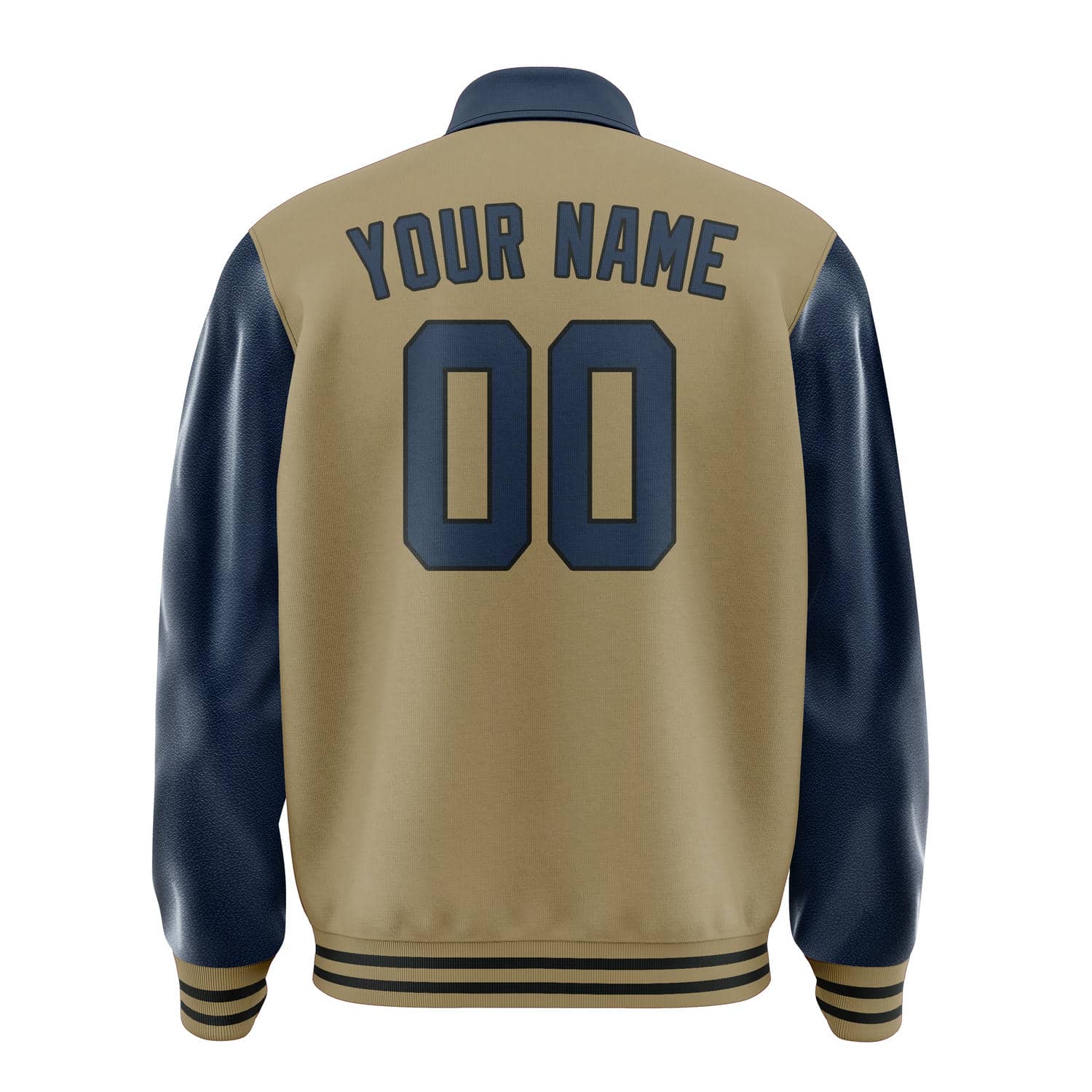 Custom Light Khaki Blue Jacket