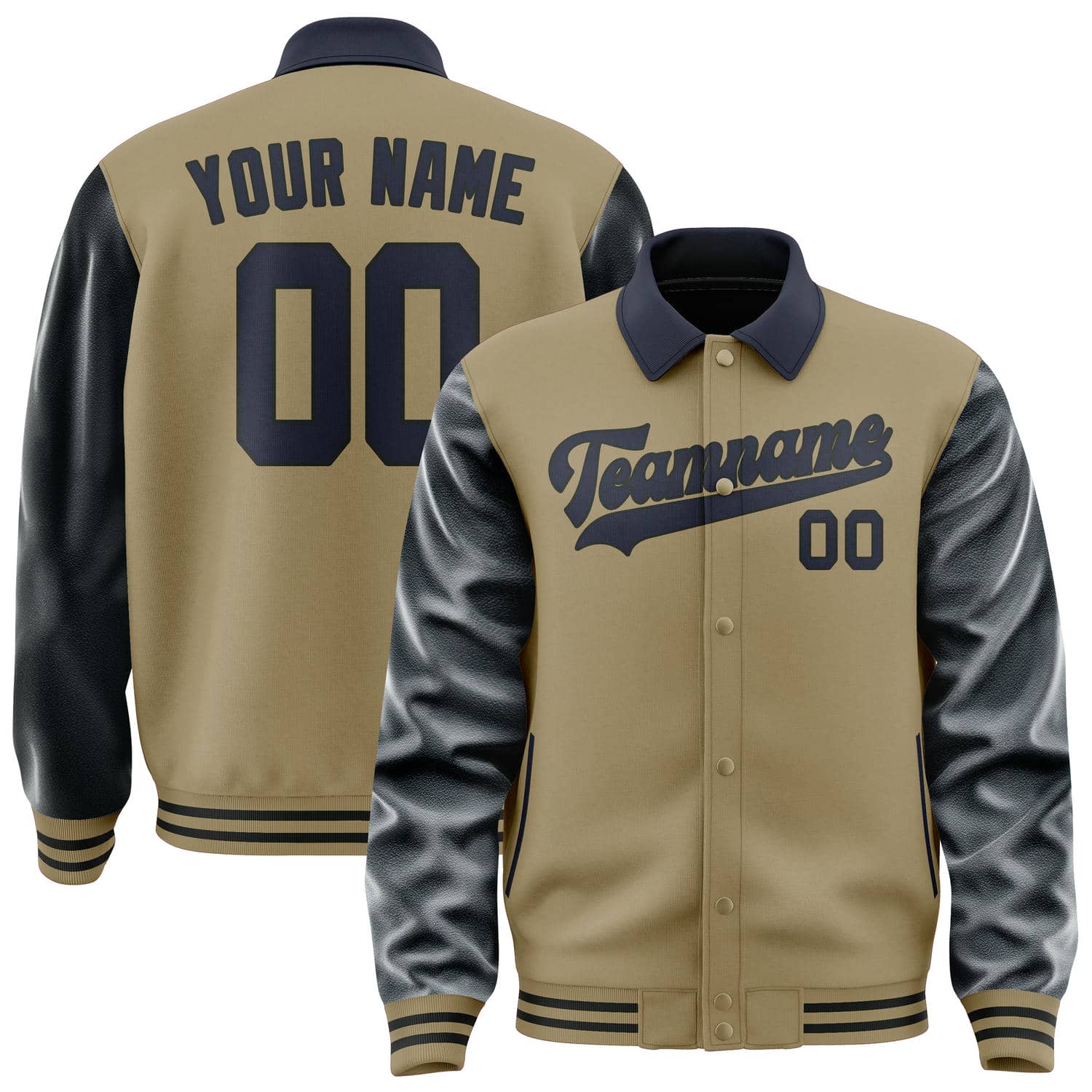 Custom Light Khaki Navy Jacket