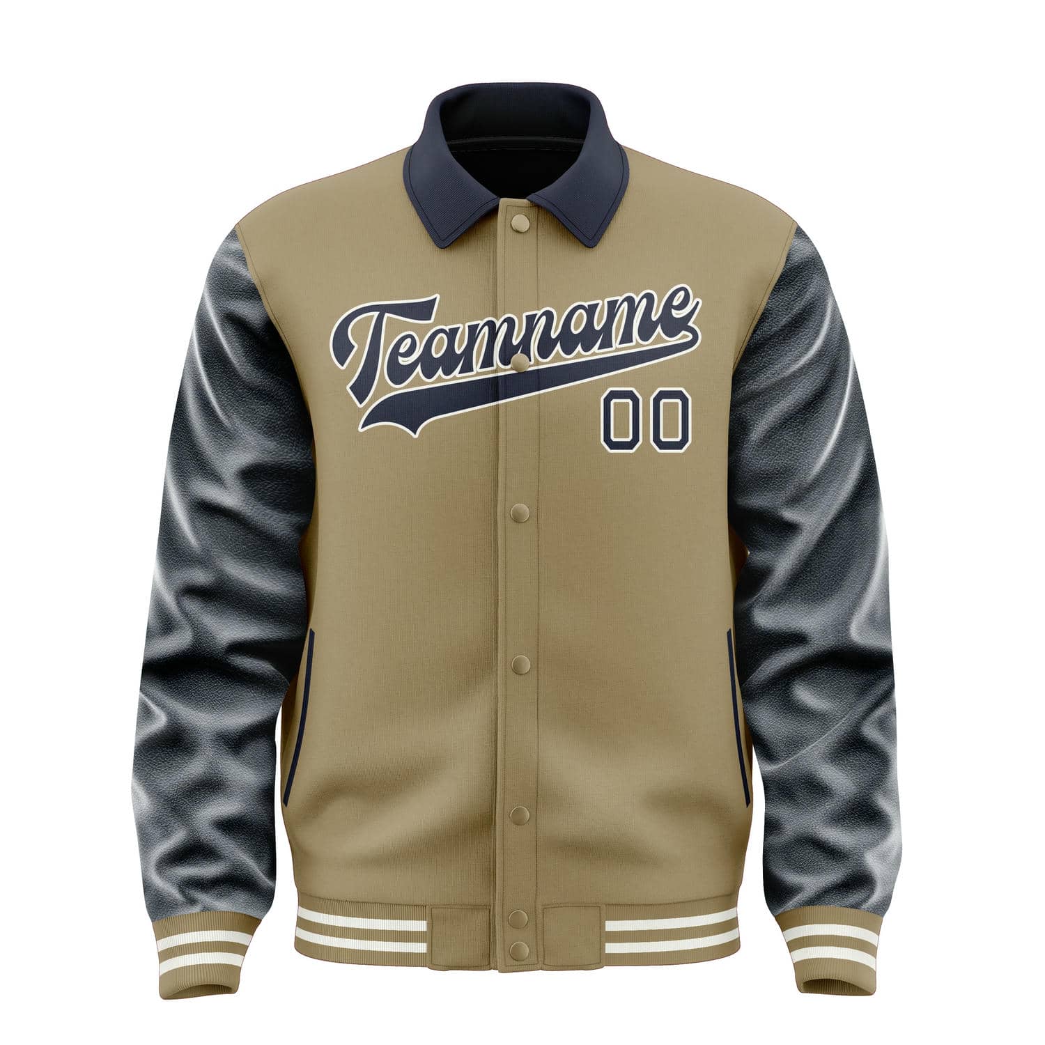 Custom Light Khaki Navy Jacket