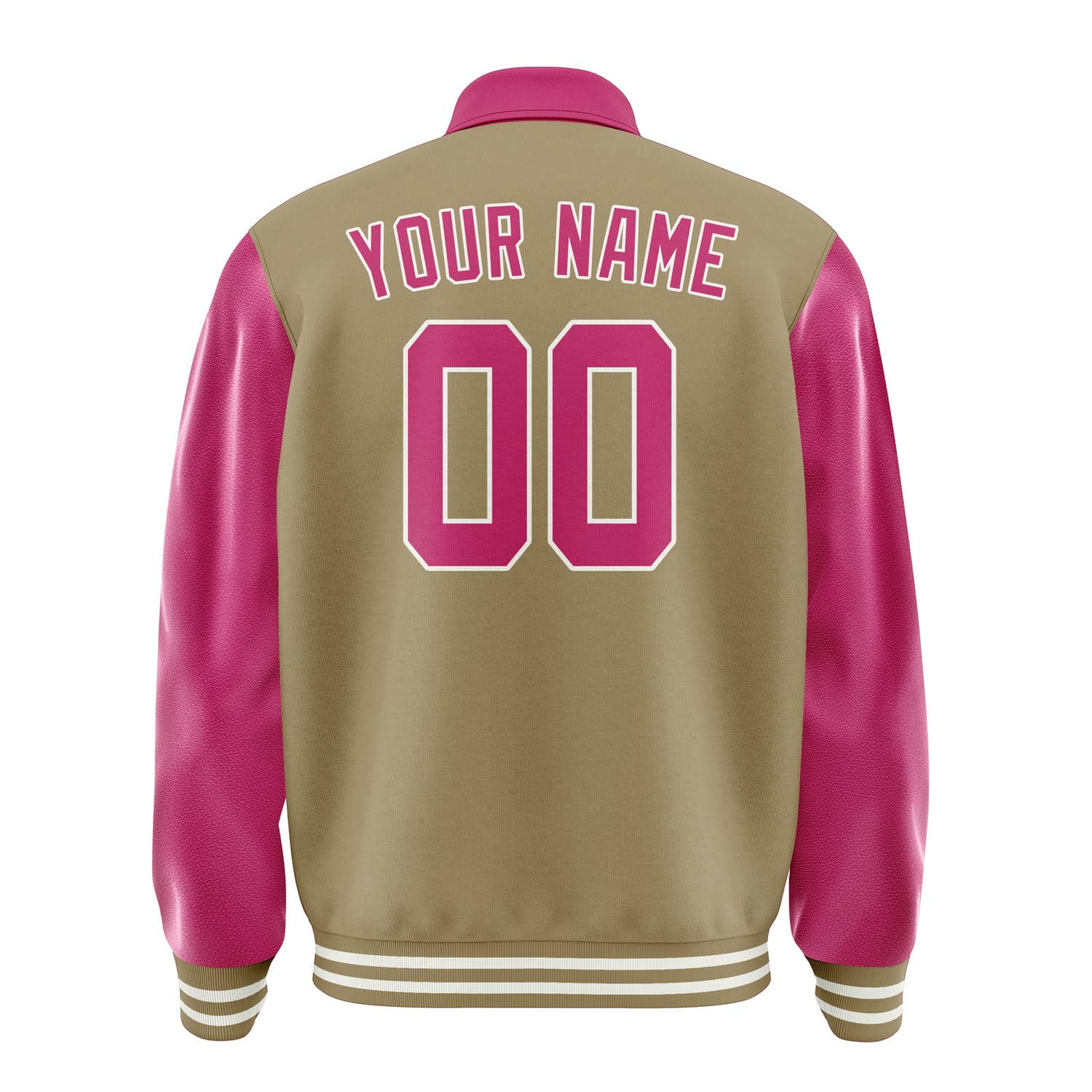 Custom Light Khaki Pink Jacket
