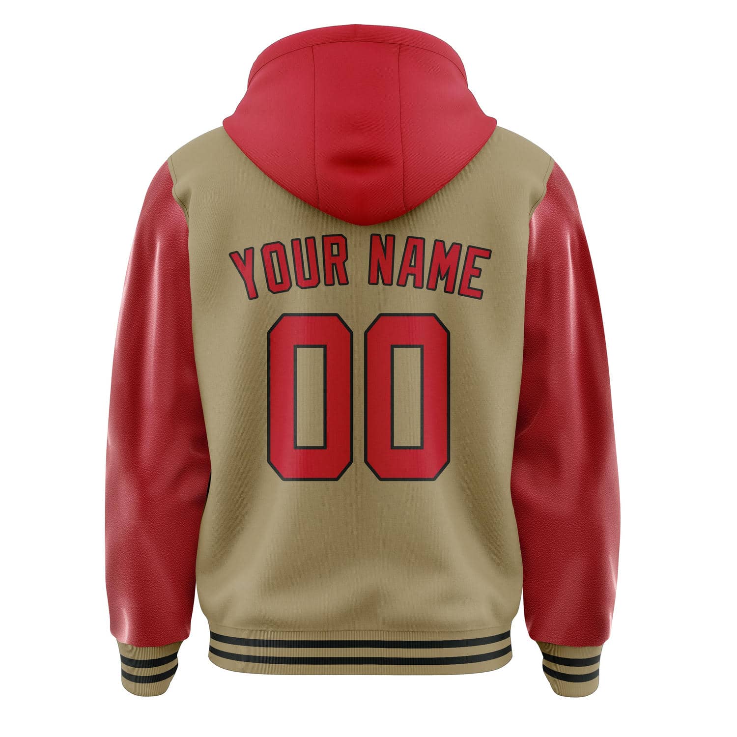 Custom Light Khaki Red Jacket
