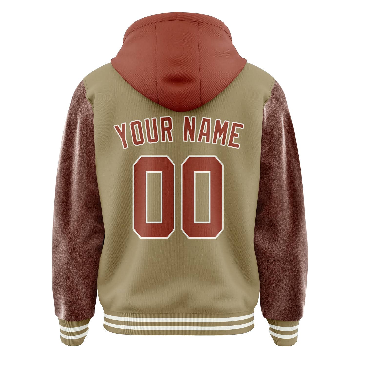 Custom Light Khaki Coral Red Jacket