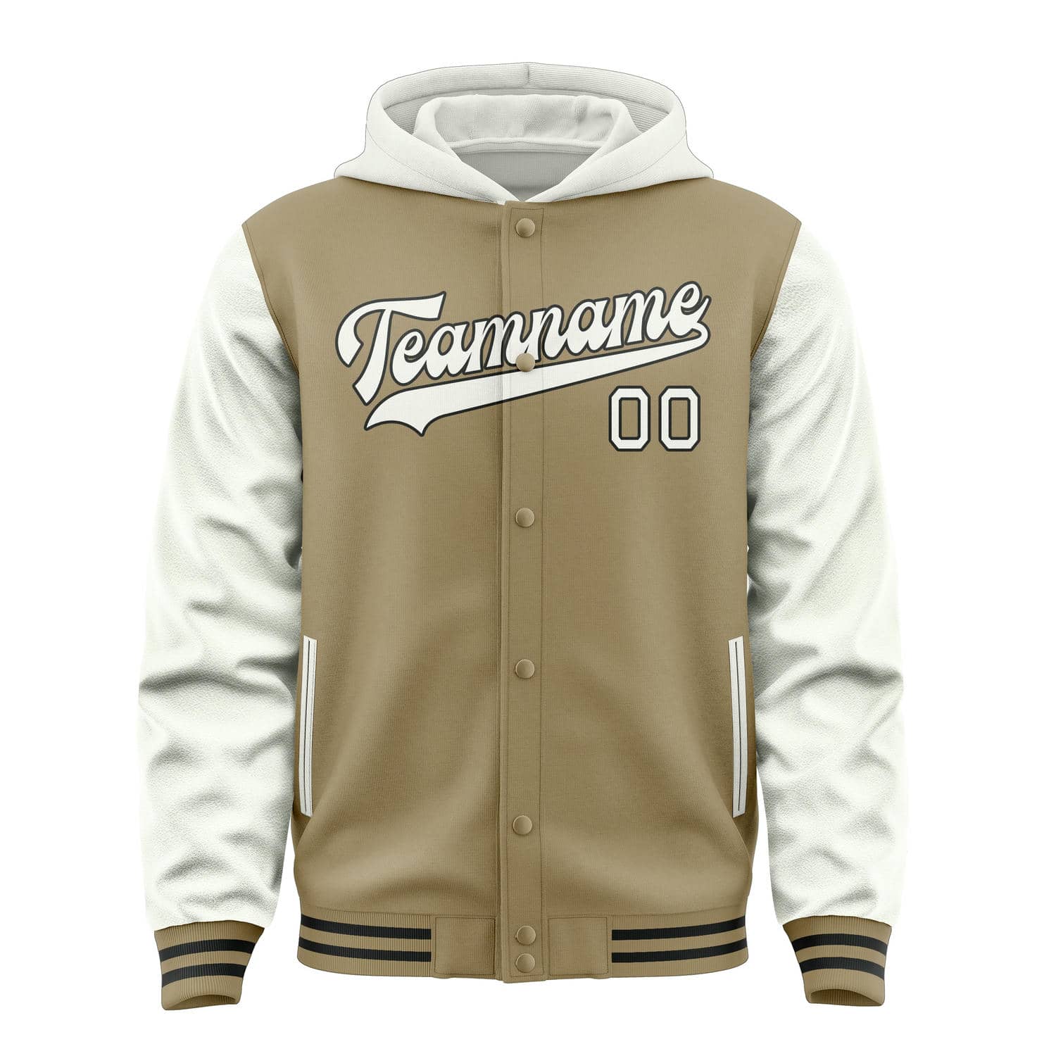 Custom Light Khaki White Jacket